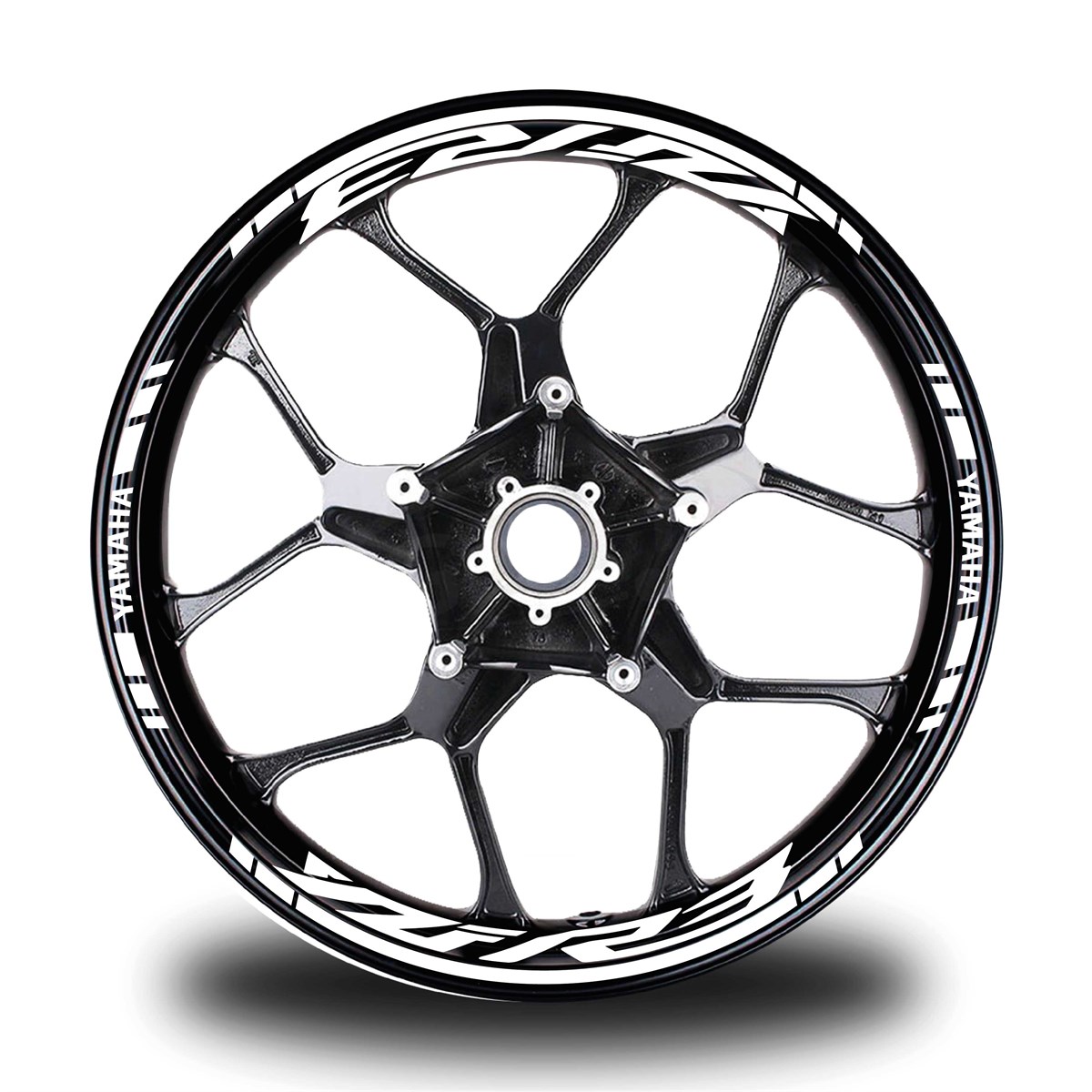 Beyaz Yamaha YZF R3 Takım Jant Sticker Etiket 