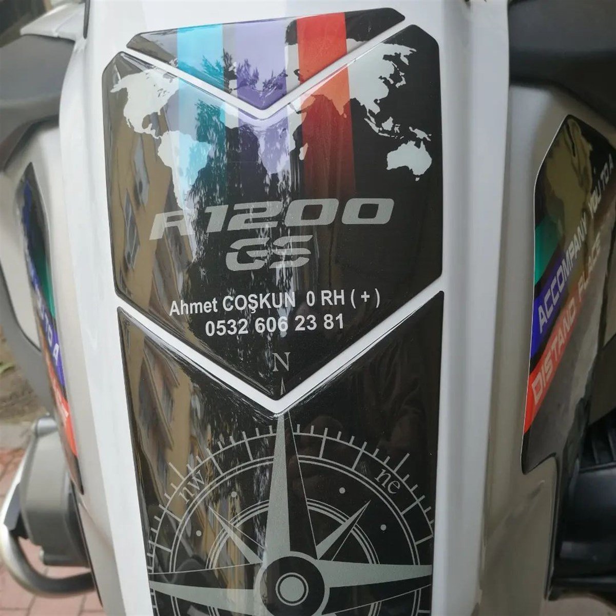 BMW R1200 GS Tank Pad Damla Sticker Etiket Modeli