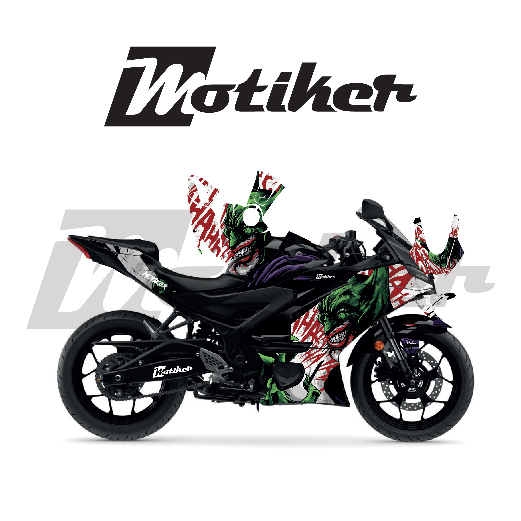 Yamaha YZF-R25 2025-2026 Model Joker Tasarım Siticker Etiket Modeli