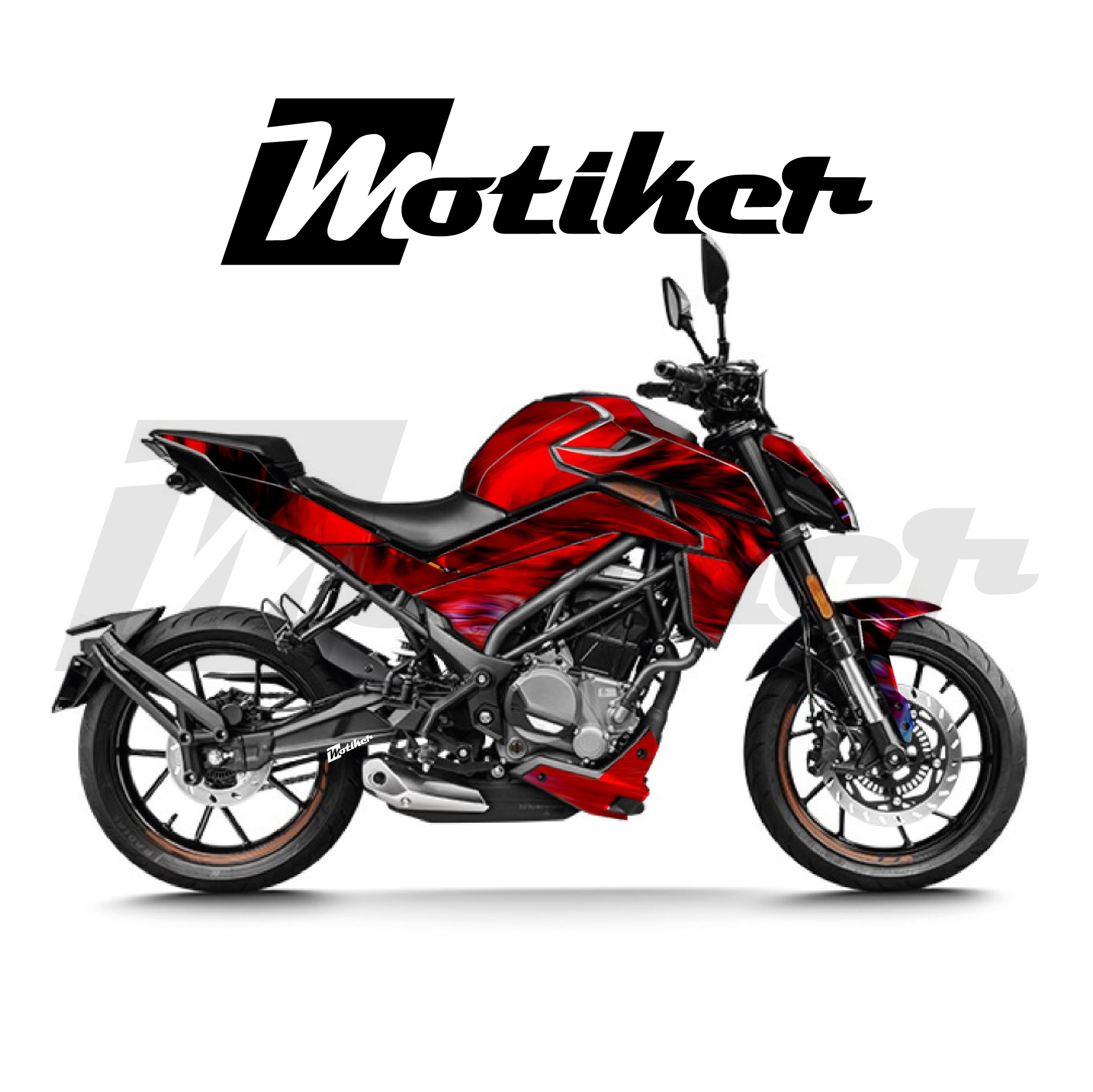 CFMOTO 250NK Parçalı Kaplama Sticker Etiket Modeli Akışkan Doku Desen 7 (MTK9368)