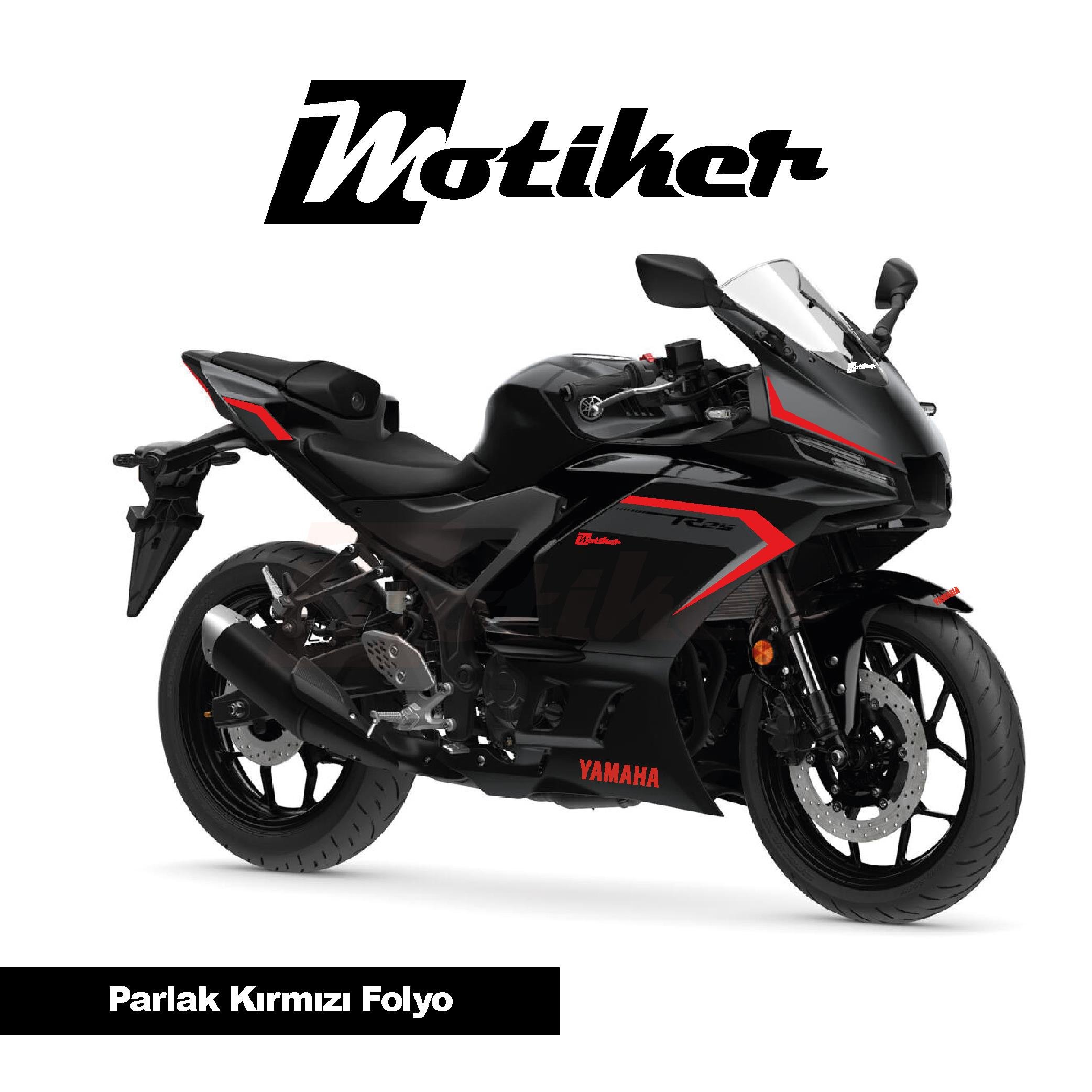 Yamaha YZF-R25 Sticker Set 2025 Uyumlu Kırmızı Set