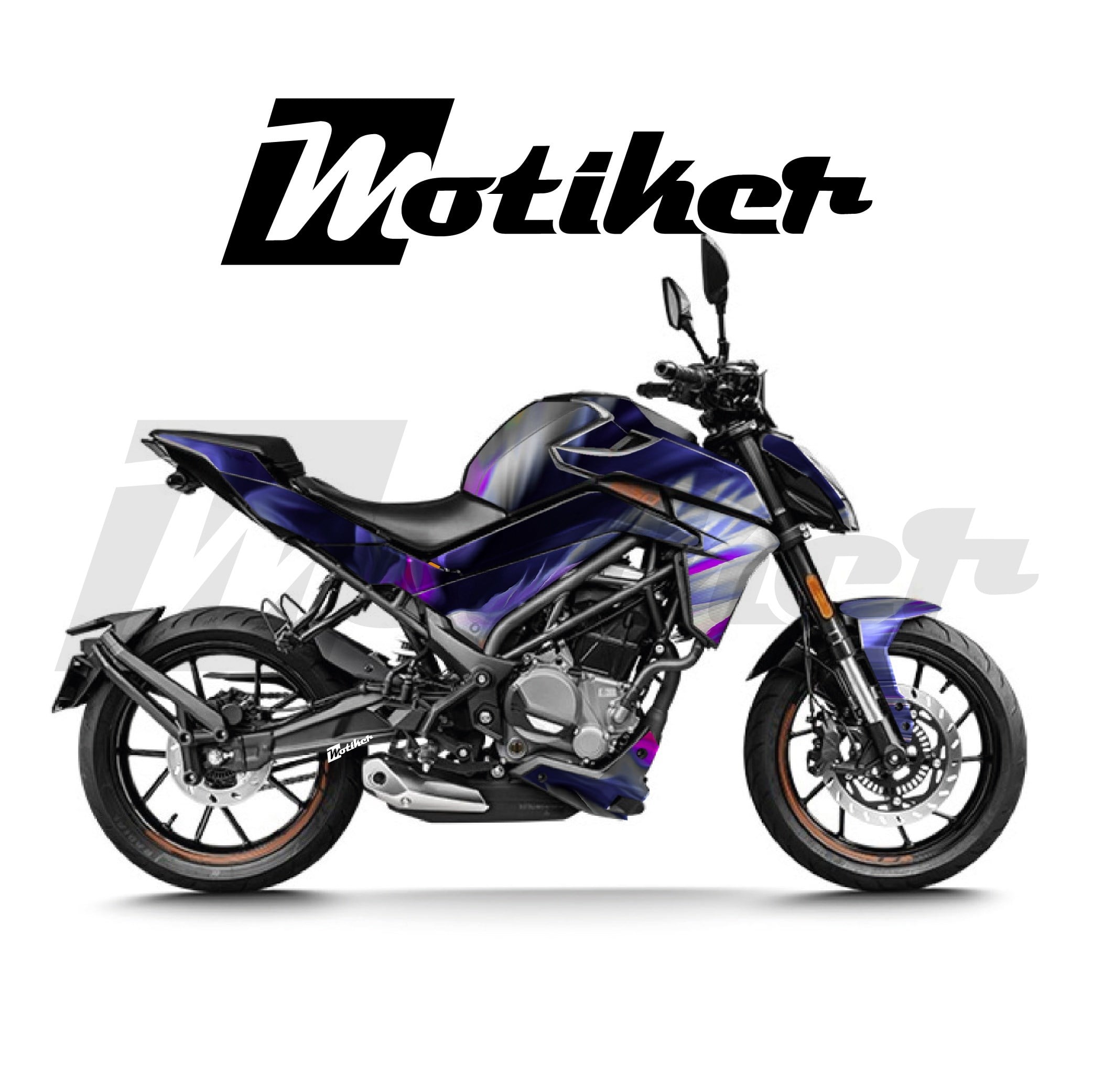 CFMOTO 250NK Parçalı Kaplama Sticker Etiket Modeli Soyut Tüy Desen 12 (MTK9373)