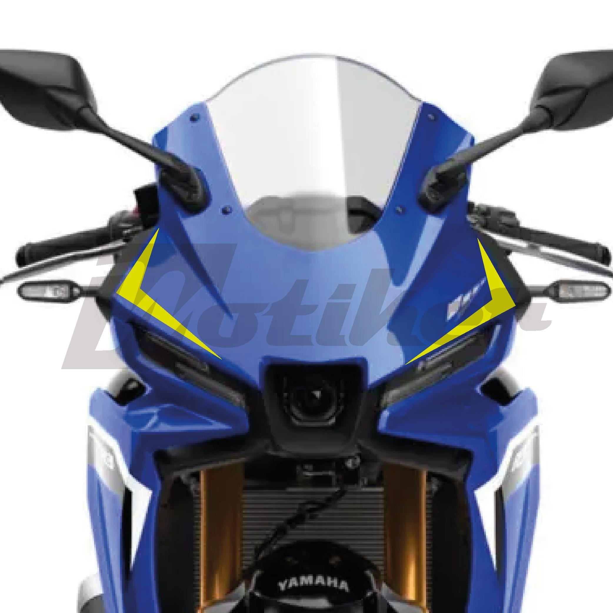 Yamaha YZF-R25 2025-2026 Model Ön Kafa Stıcker Etiket Model 5 Beyaz