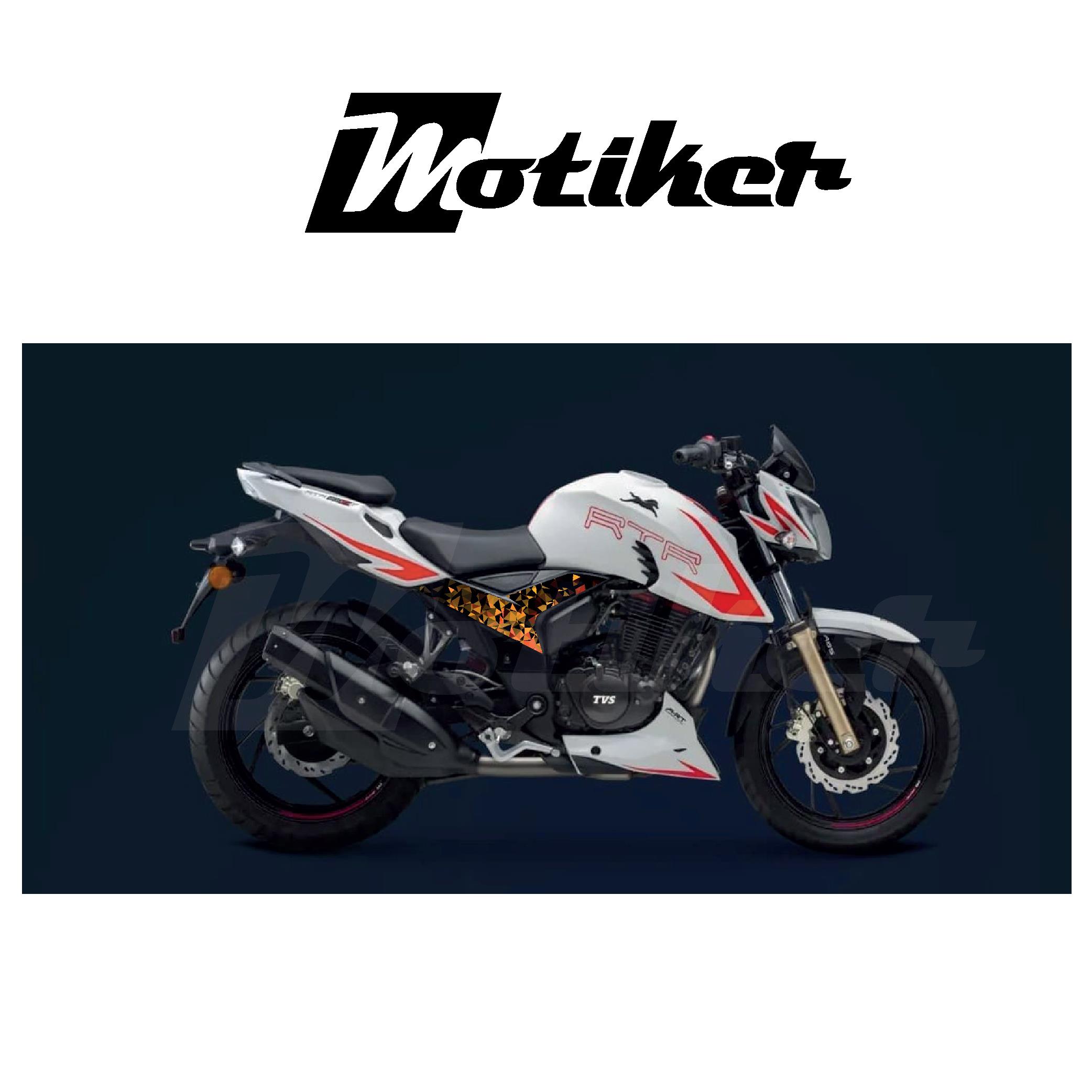 TVS RTR 200 Orta Şase Triangle Tasarım Sticker Etiket Modeli