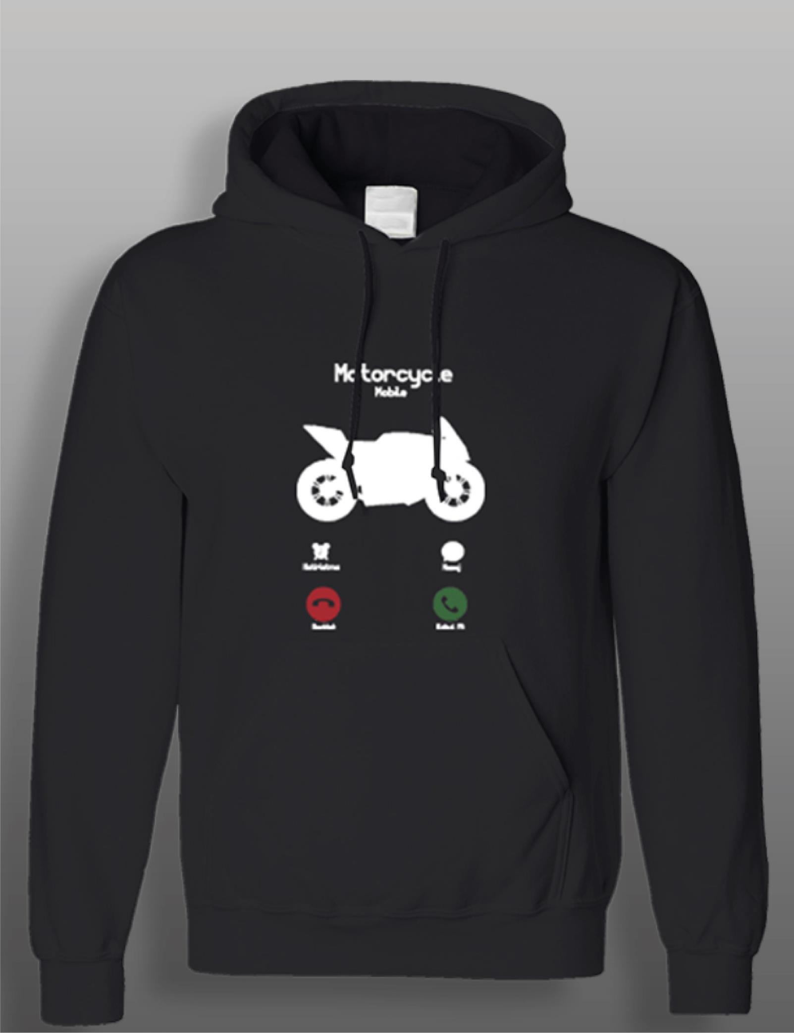 SweatshirtÇağrı Motorcu Sweatshirt Modeli Siyah