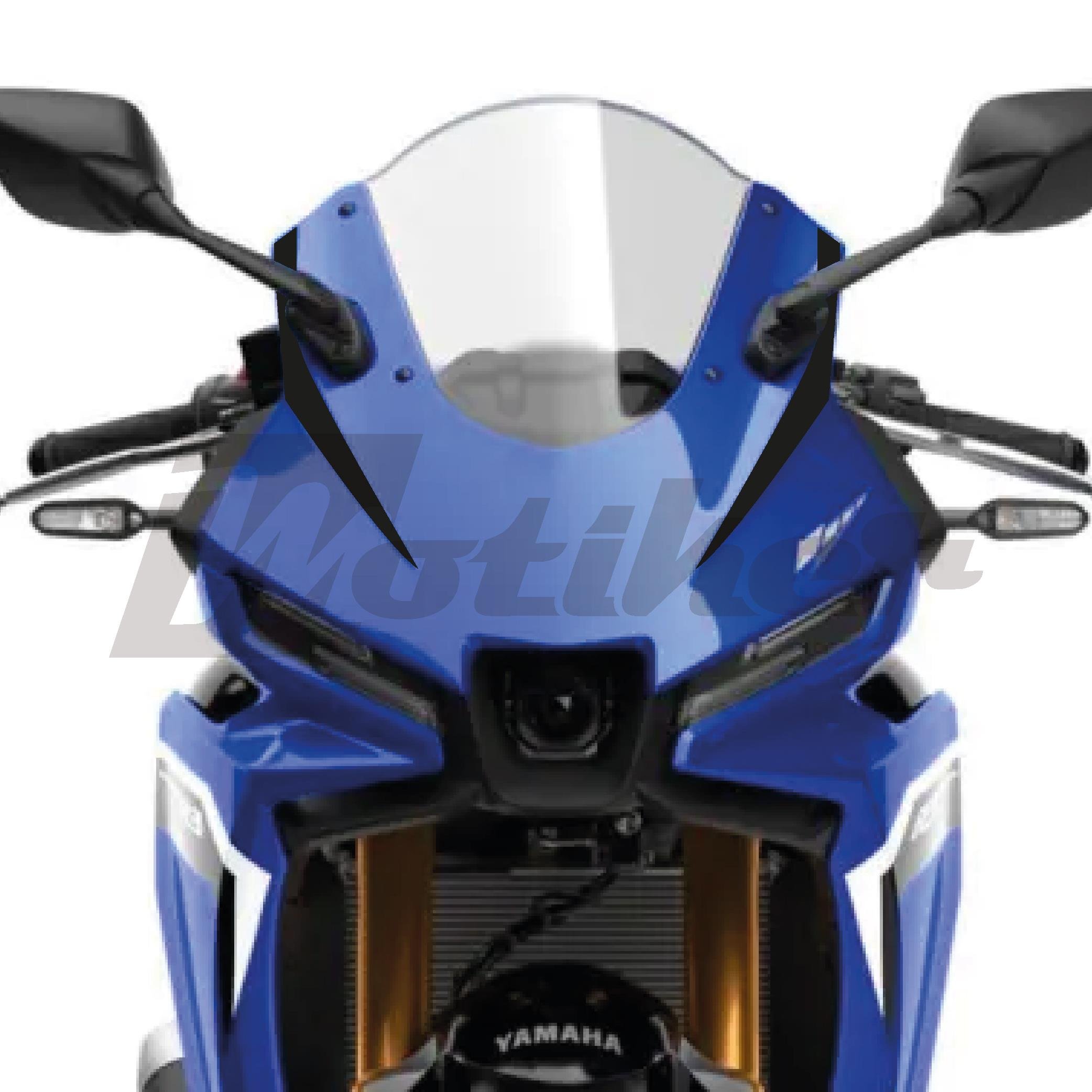 Yamaha YZF-R25 2025 Model Ön Kafa Stıcker Etiket Model 1 Siyah