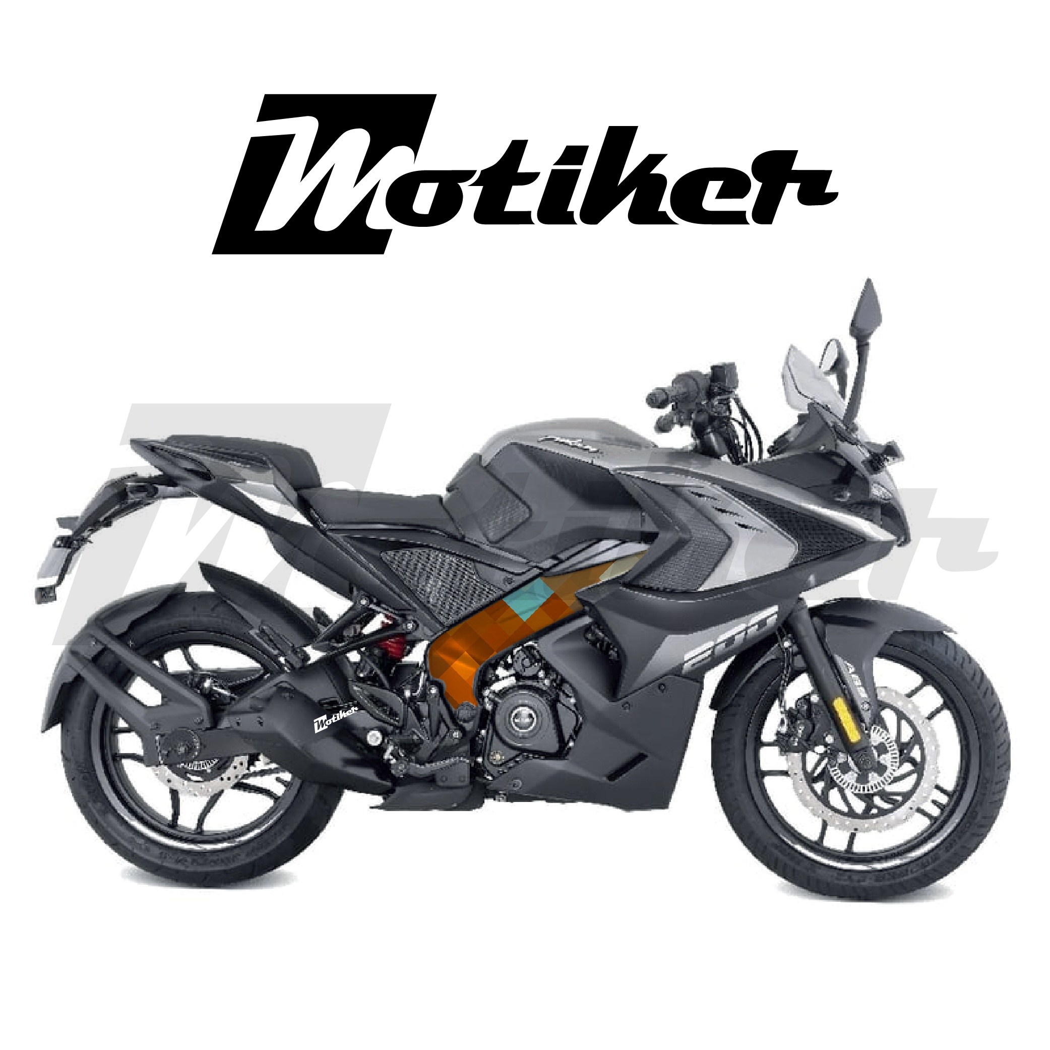 BAJAJ PULSAR RS200 Orta Şase Motosiklet Baskılı Folyo Sticker Etiket Modeli 2026-1