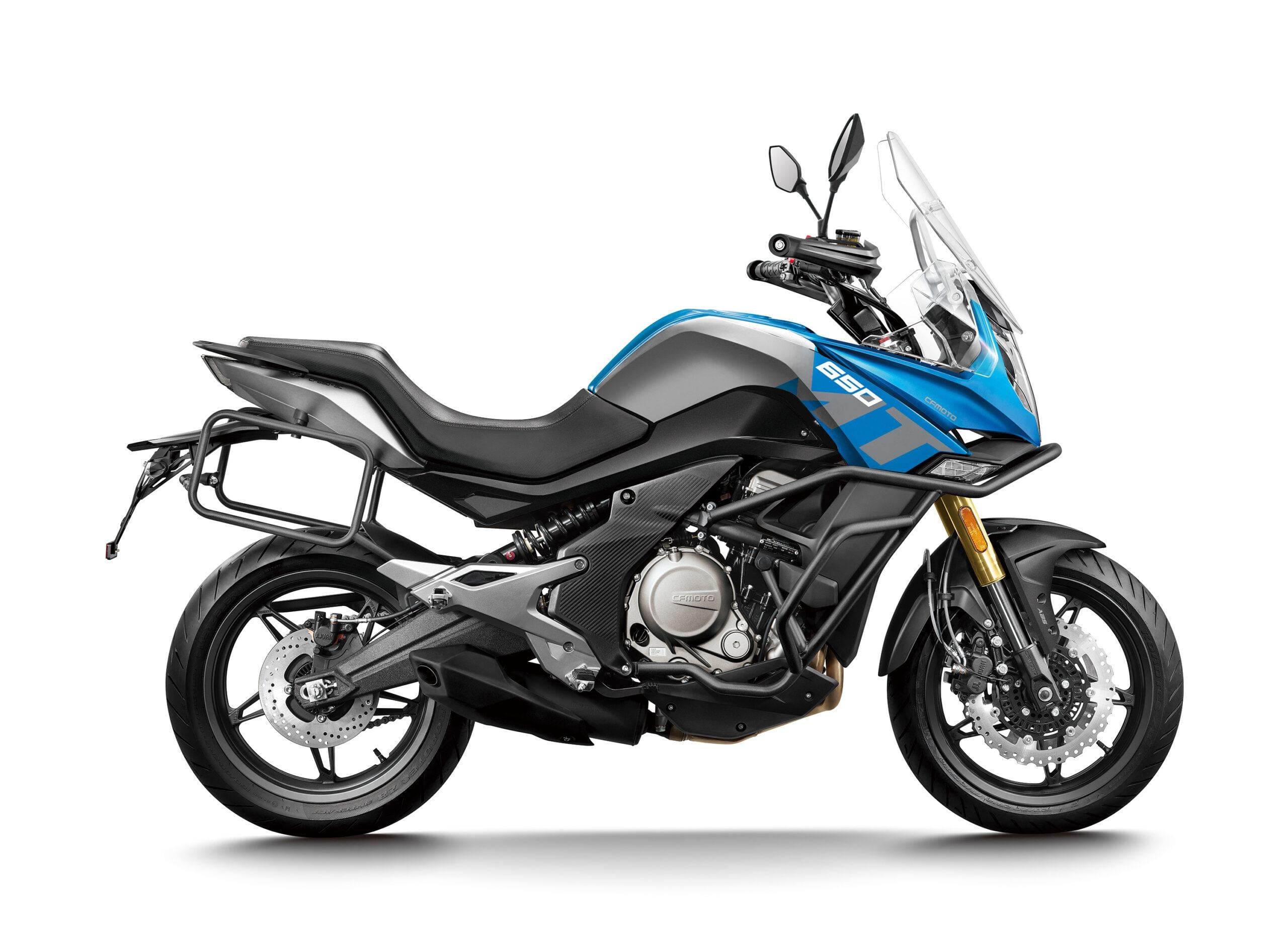 CF MOTO 2024 Model Neon Pembe ve Turkuaz Tasarım Motosiklet Sticker Etiket Modeli