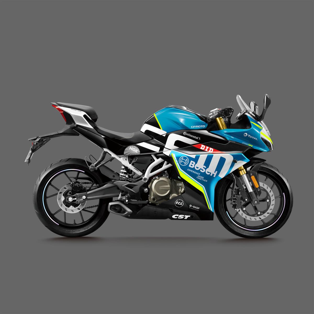 CF Moto 250 SR Motosiklet Jant Dışı Yarım Daire Sticker Etiket Modeli