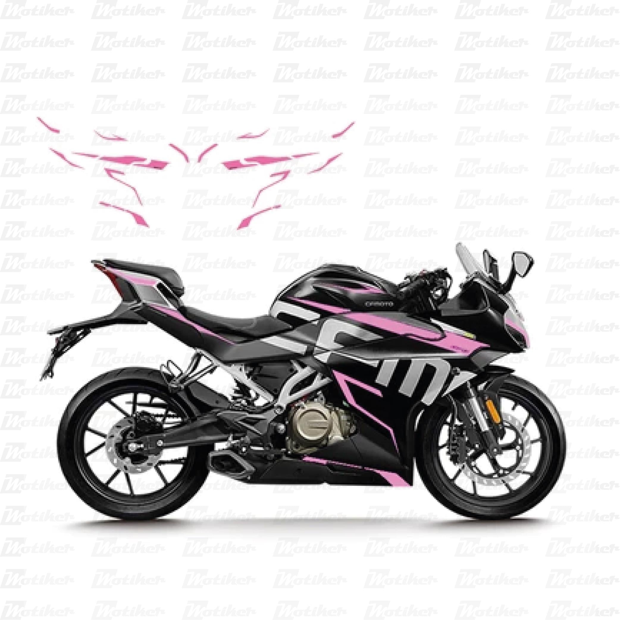 250SRCF MOTO 250 SR Sticker Set Modeli Pembe