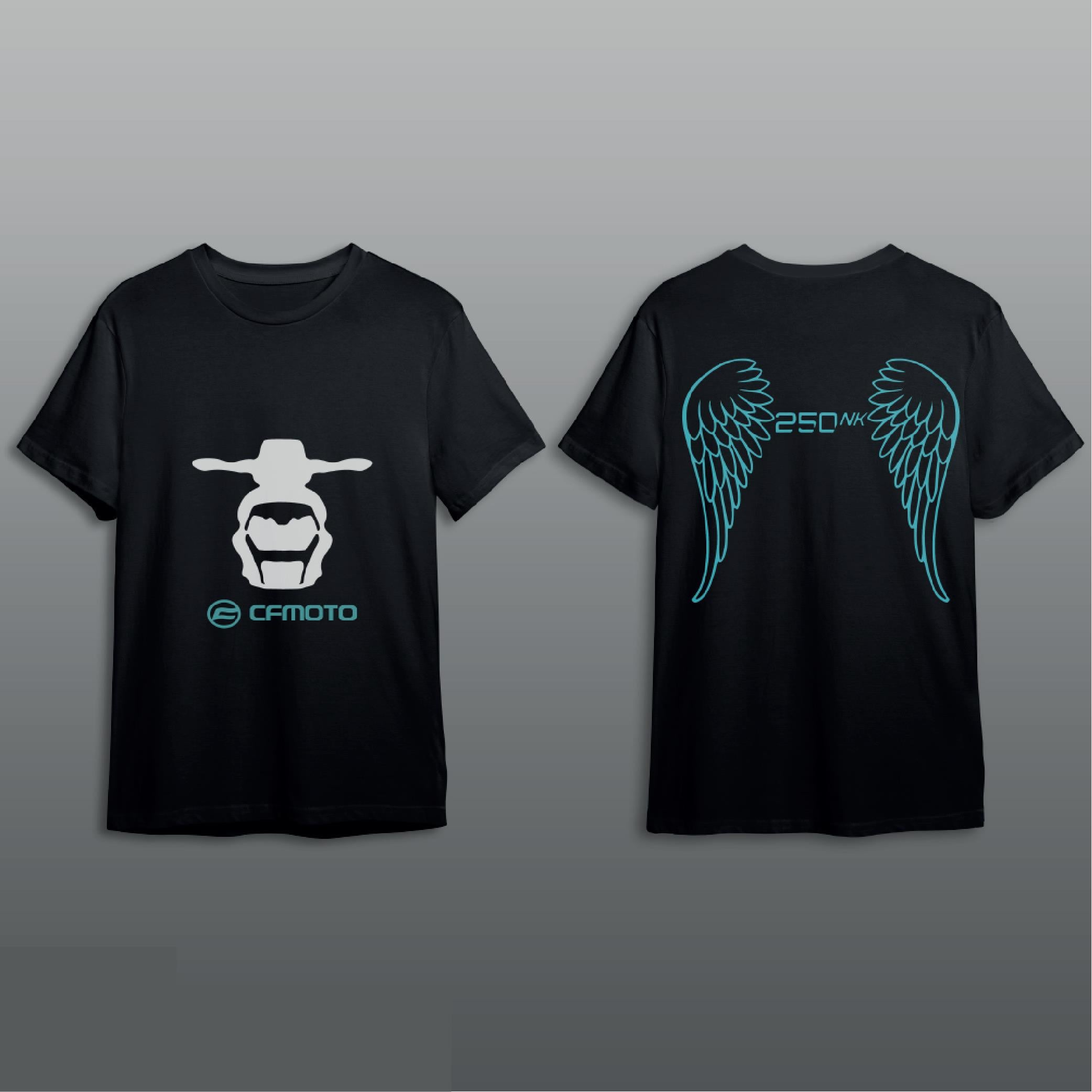T-ShirtCF Moto 250NKBaskılı Tshirt Modeli Siyah