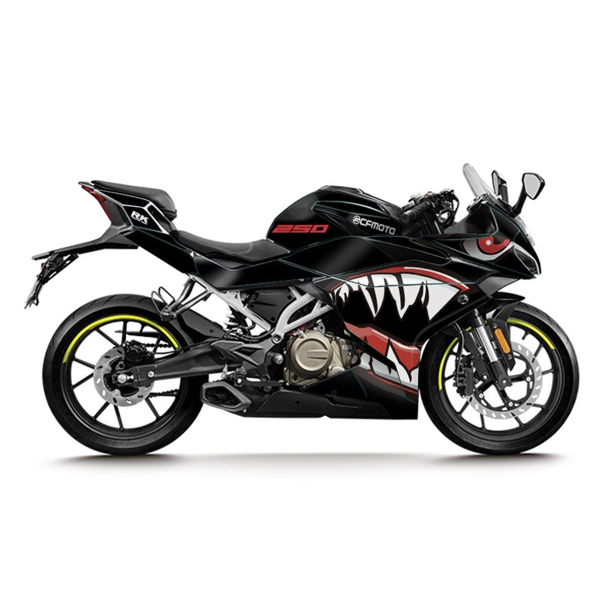 CF Moto 250Sr Hungry Mouth Sticker Etiket Model