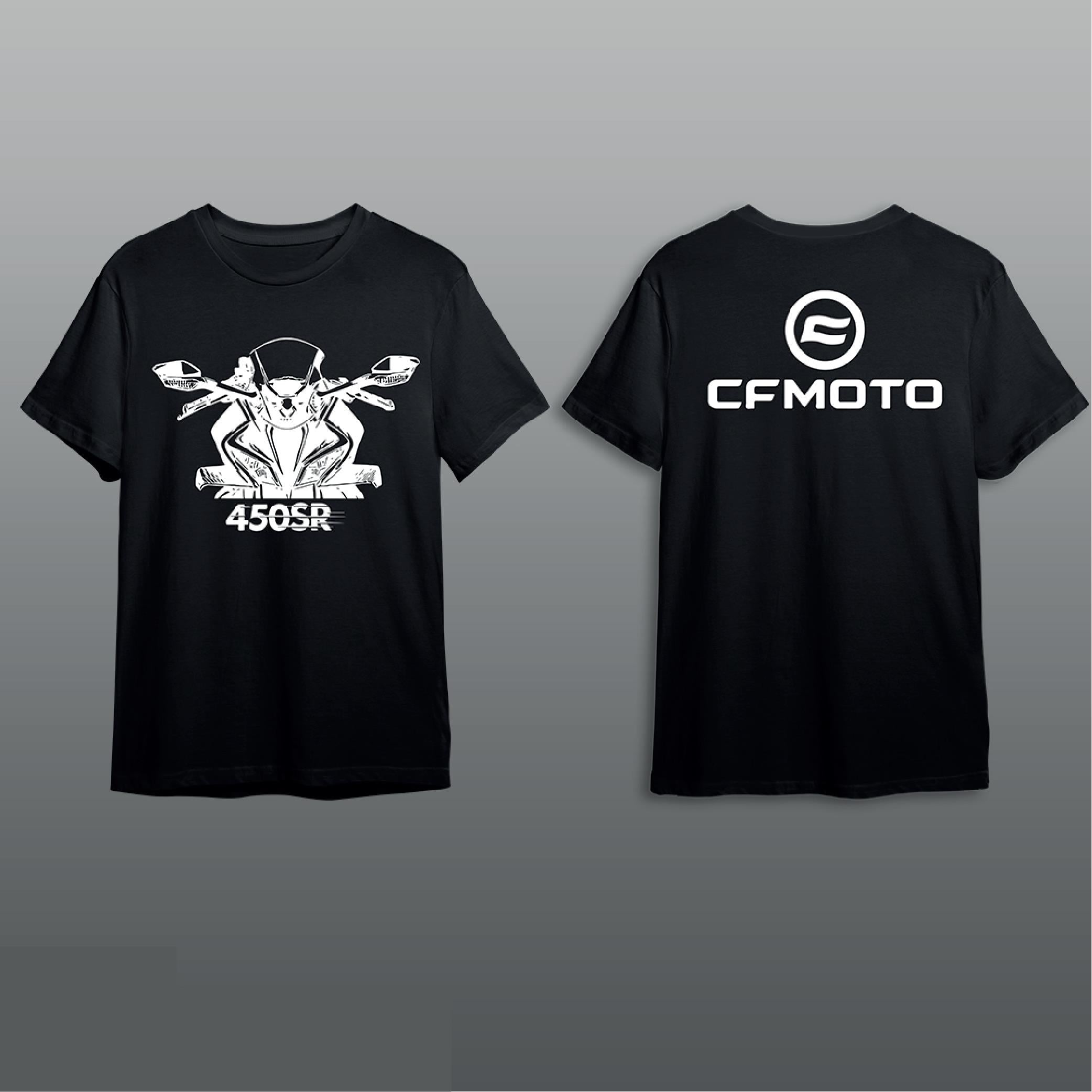 T-ShirtCF Moto 450SR Baskılı Tshirt Modeli Siyah