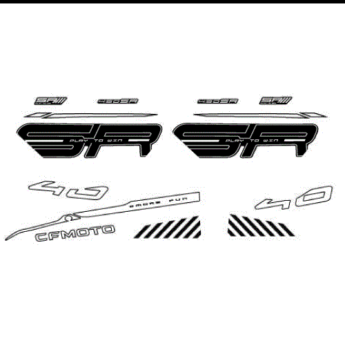 450SRCF MOTO 450SR Siyah-Beyaz Orjinal Tasarım Takım Sticker