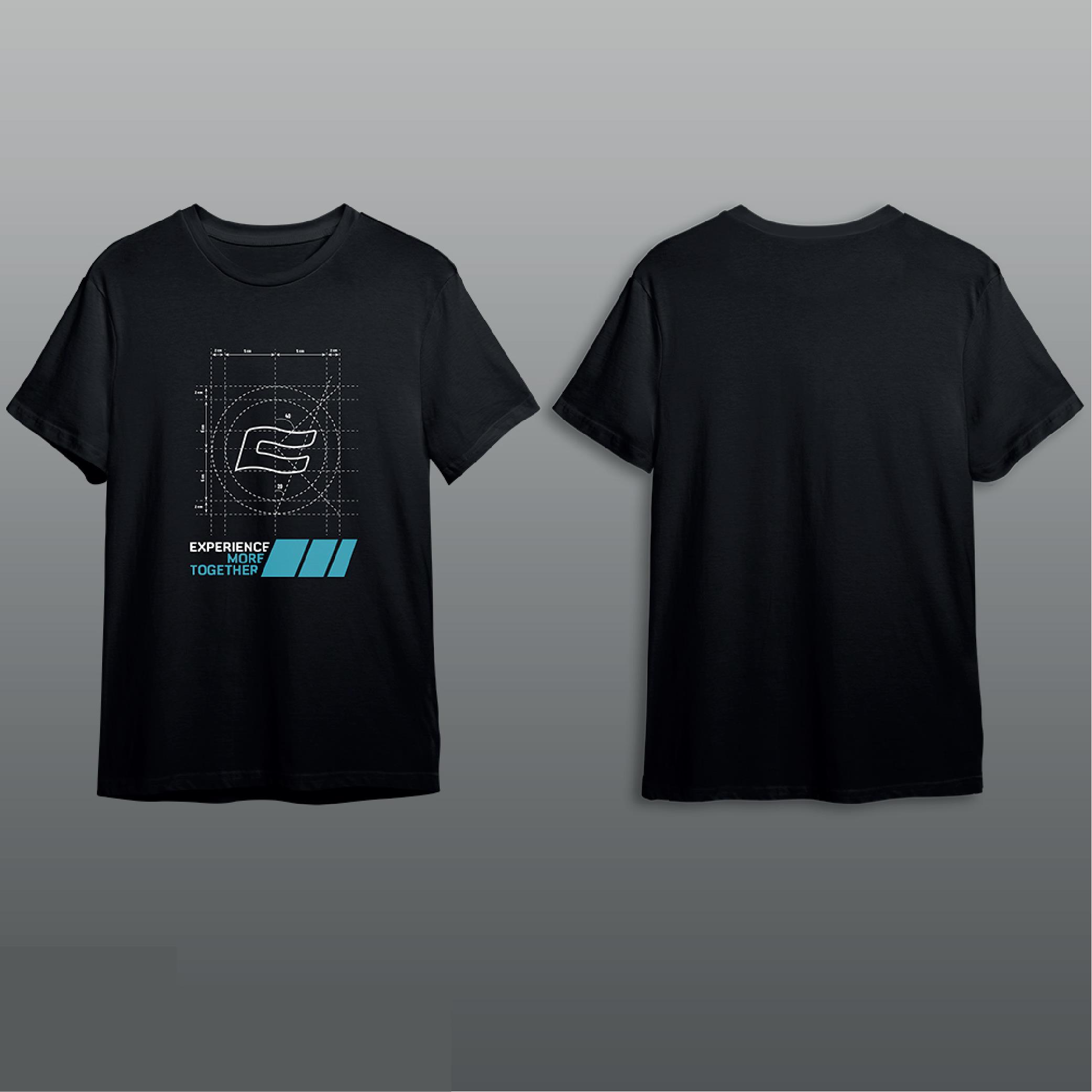 T-ShirtCF Moto Experience Baskılı Tshirt Modeli Siyah