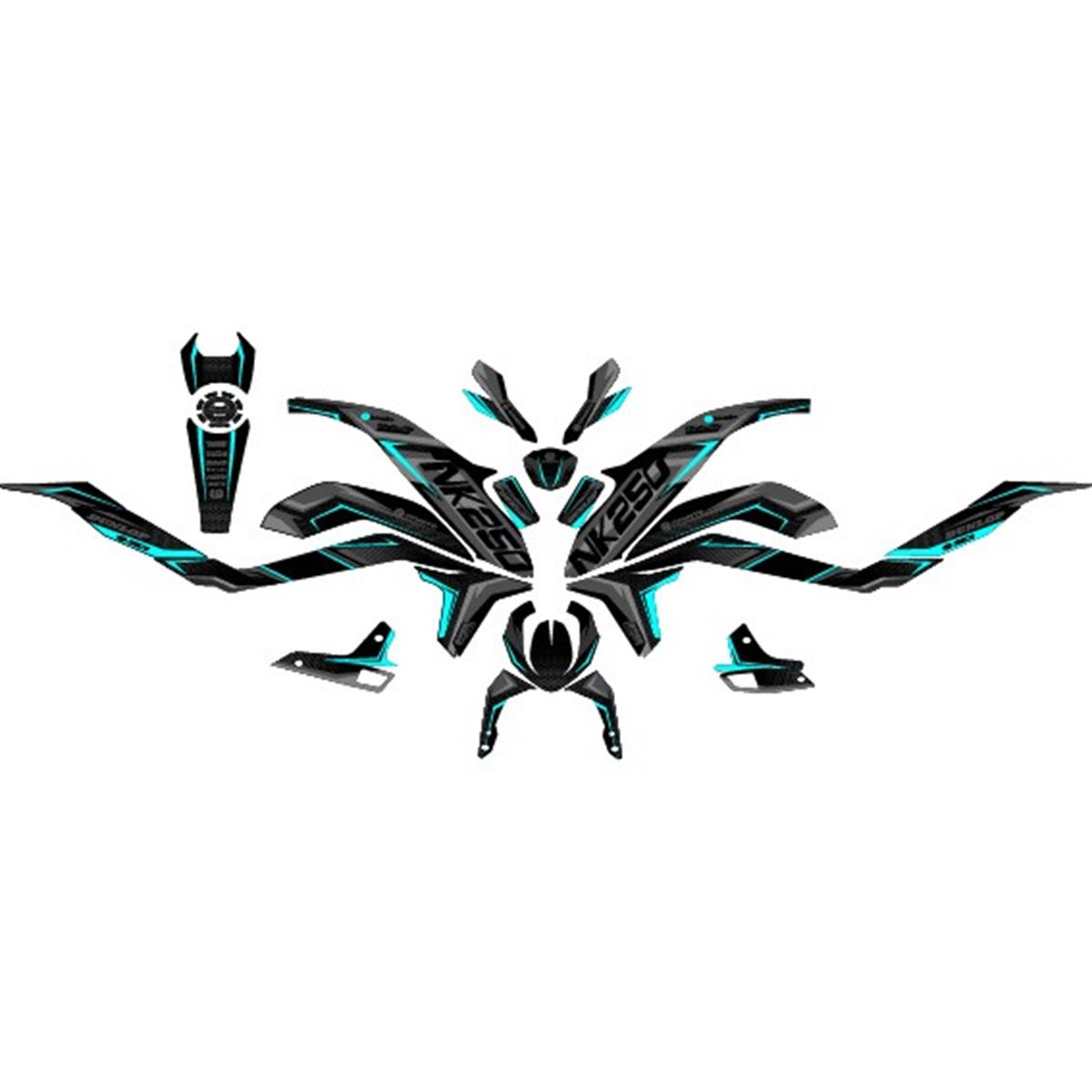 CF MOTO NK 250 - CRYSIS Desen Parça Takım Sticker Modeli