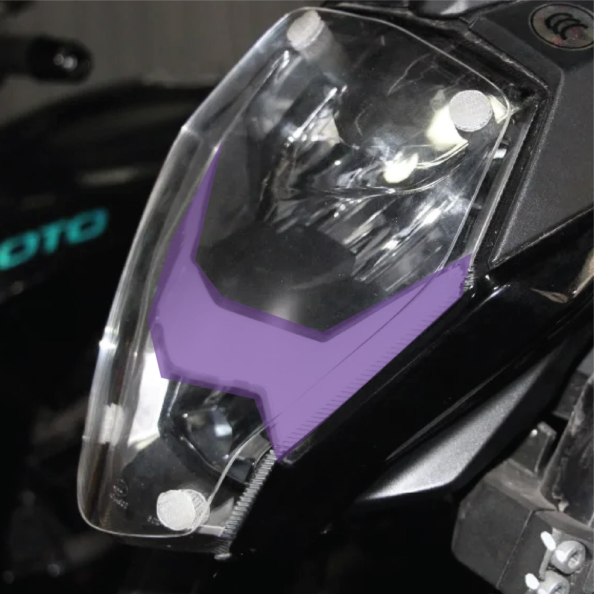 250 NKCF MOTO NK250 2018-2024 Ön Far Led Üstü Yarı Şeffaf Etiket Modeli Mor