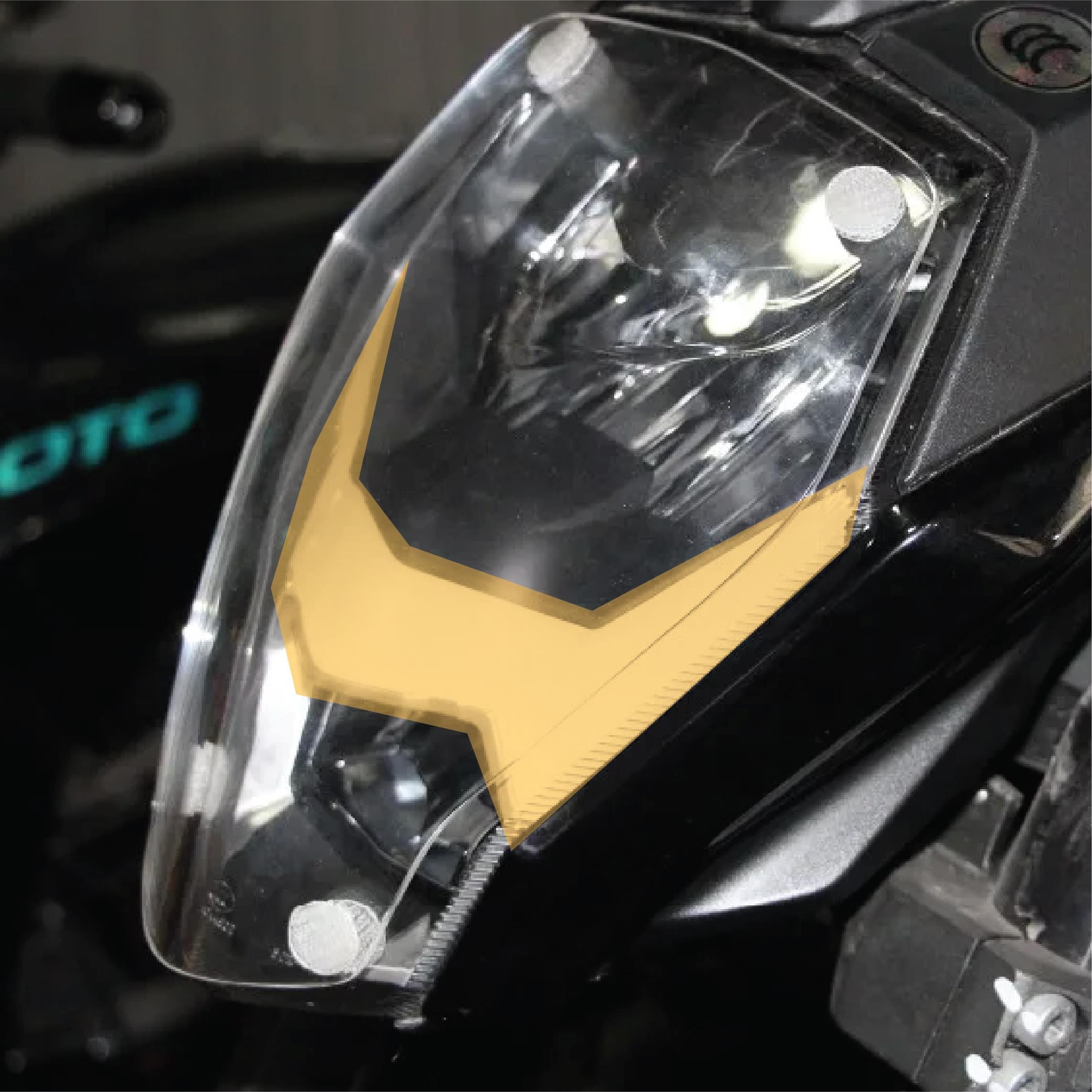 250 NKCF MOTO NK250 2018-2024 Ön Far Led Üstü Yarı Şeffaf Etiket Modeli Sarı