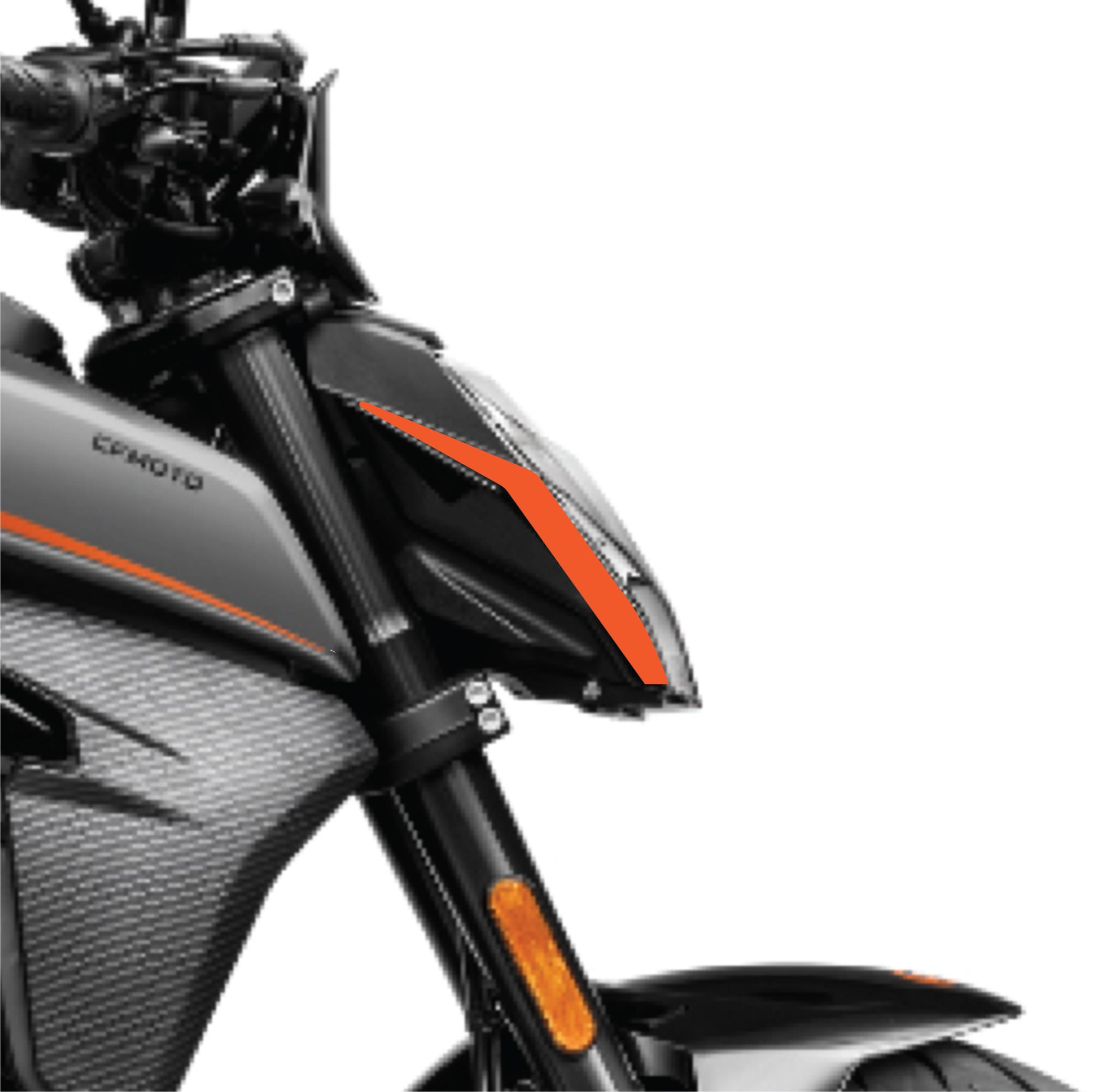 250 NKCF MOTO NK250 2018-2024 Ön Far Yanı Sticker Turuncu