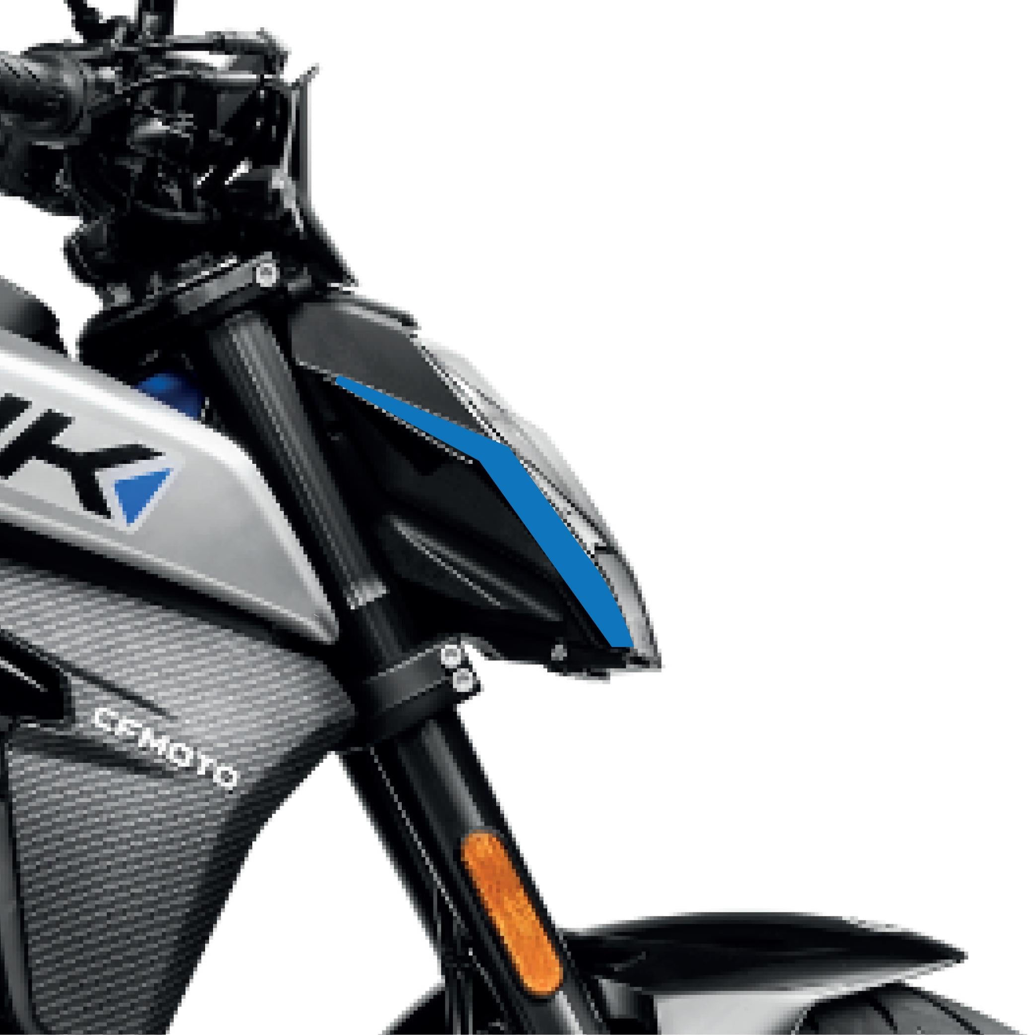 250 NKCF MOTO NK250 2018-2024 Ön Far Yanı Sticker Mavi