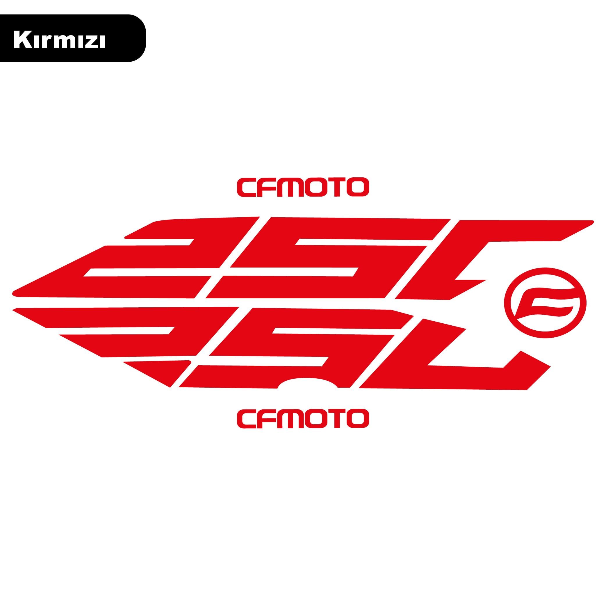 250 NKCF Moto NK250 Arka Kuyruk Altı 250 Sticker Etiket Kırmızı