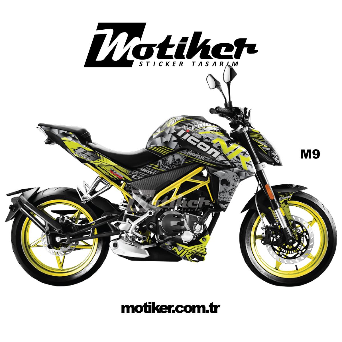 CF Moto NK250 ICON Parça Sticker Etiket Kaplama Modeli