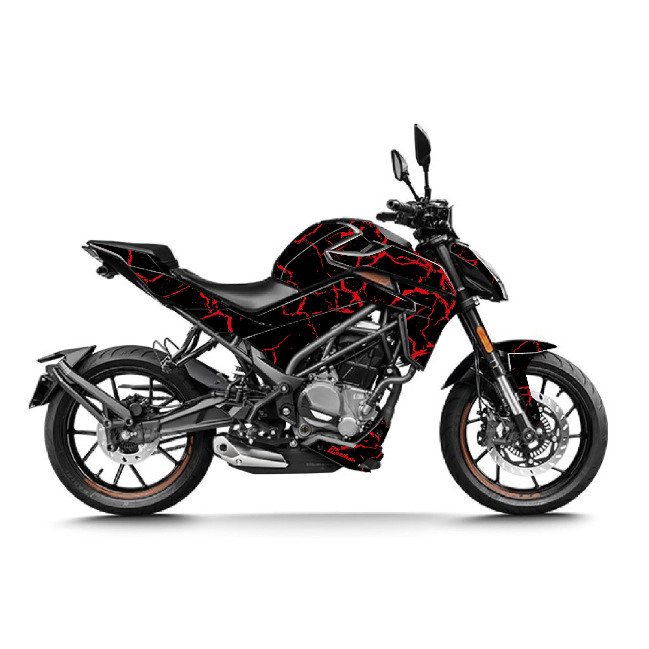 250 NKCF MOTO NK250 Kırmızı Parçalı Kaplama Sticker Etiket Modeli  2023 2.Kasa Uyumlu 