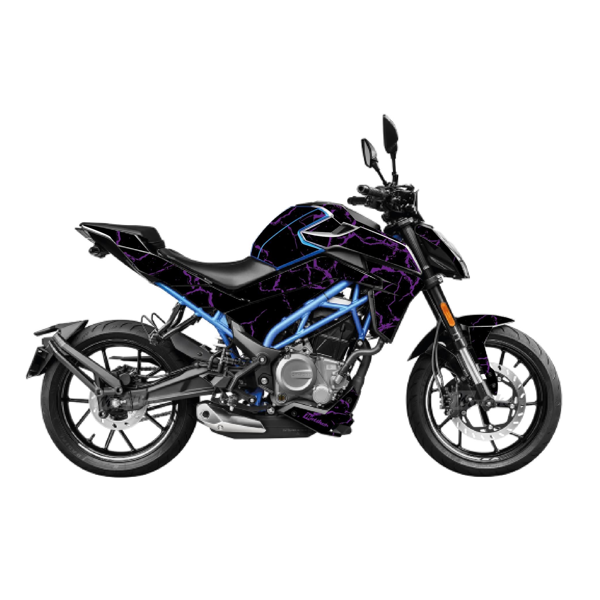 250 NKCF MOTO NK250 Mor Parçalı Kaplama Sticker Etiket Modeli  2023 2.Kasa Uyumlu 