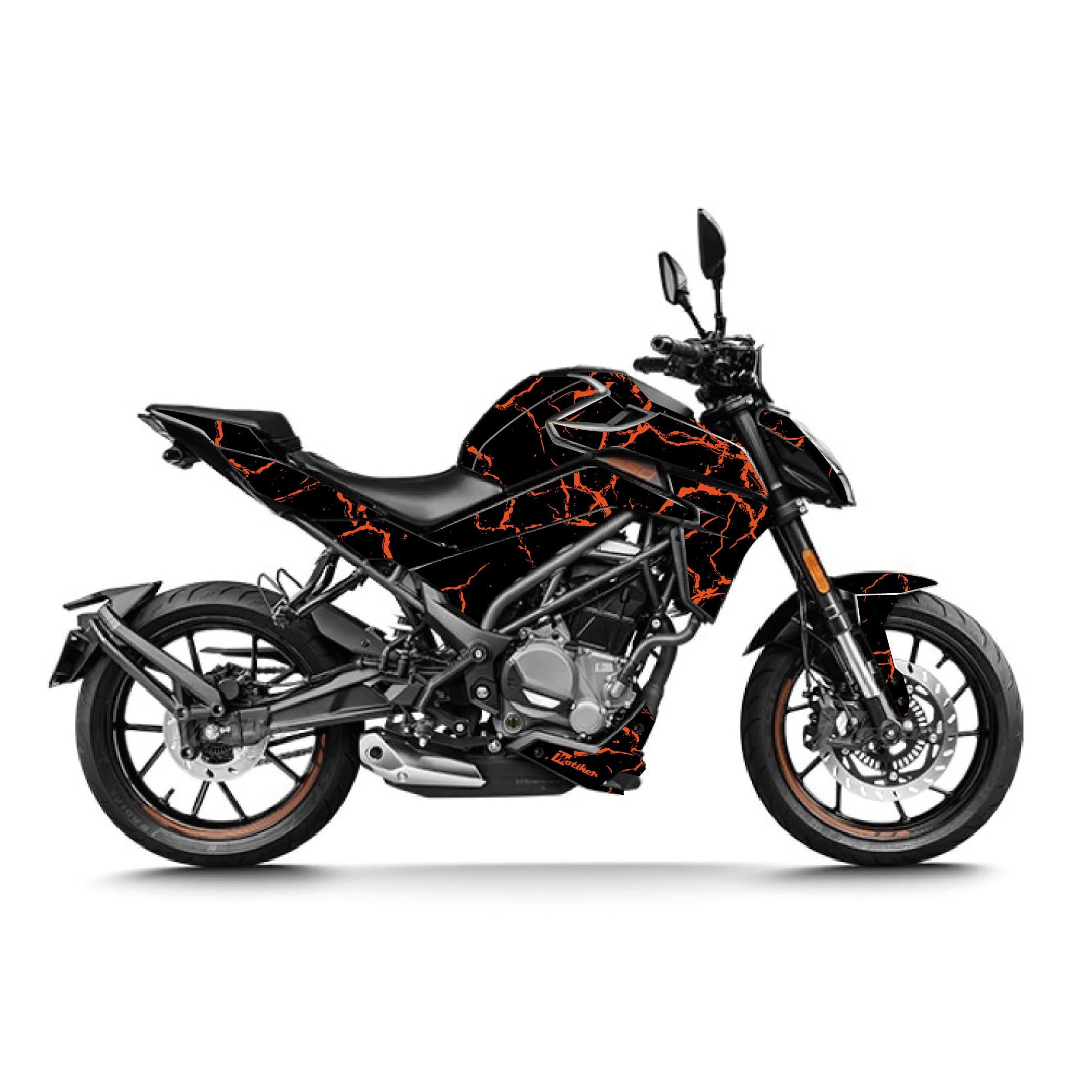 250 NKCF MOTO NK250 Turuncu Parçalı Kaplama Sticker Etiket Modeli  2023 2.Kasa Uyumlu 