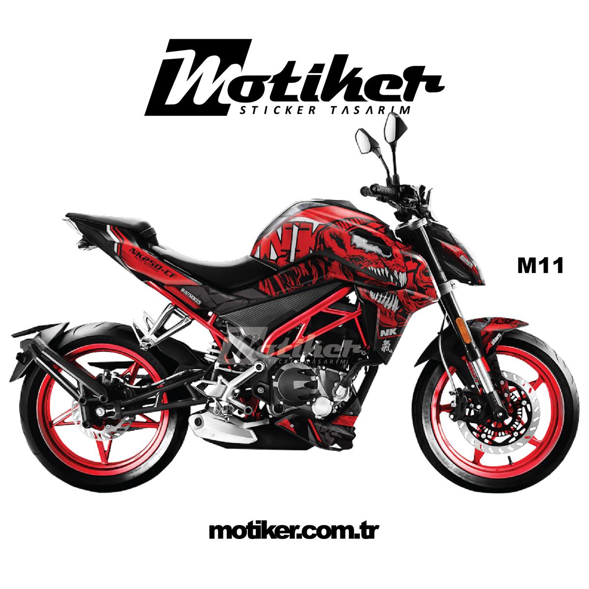 CF Moto NK250 Venom Parça Sticker Etiket Kaplama Modeli
