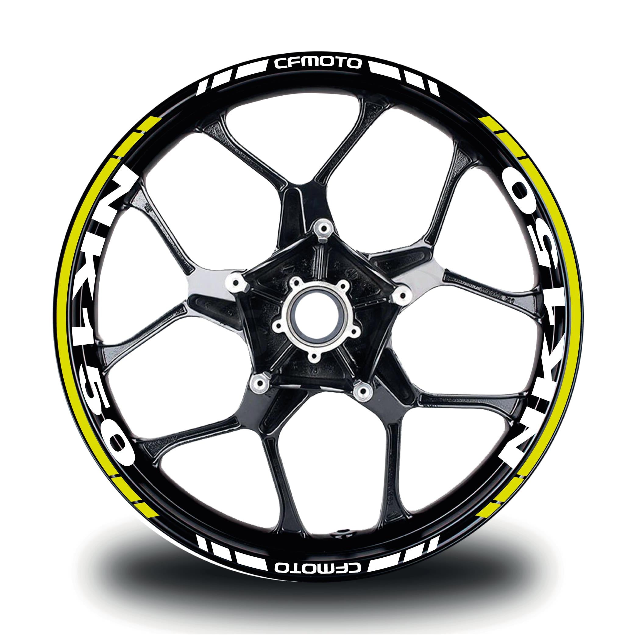 150 NKCFMOT 150NK Takım Jant Sticker Etiket Modeli Neon Sarı Renk