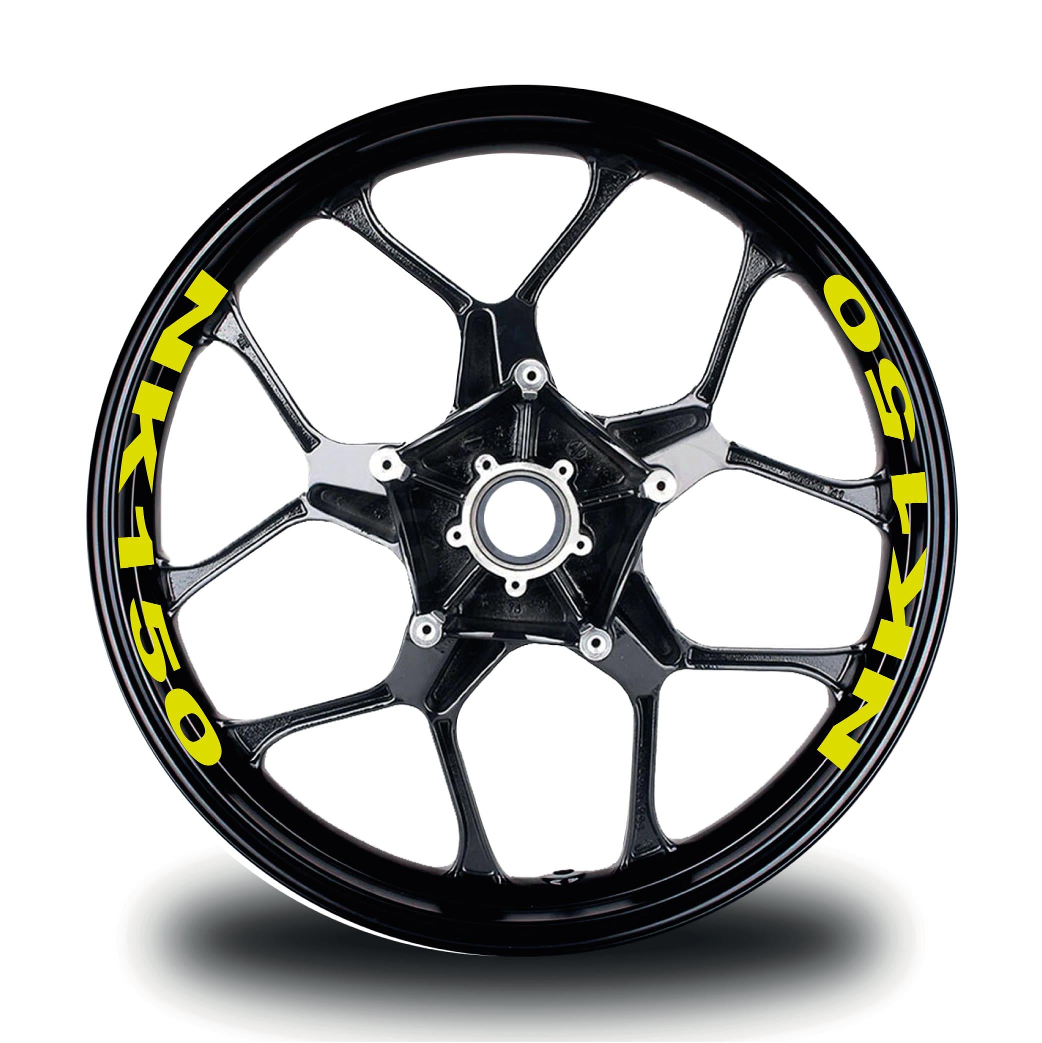 150 NKCFMOTO 150NK Jant Sticker Etiket Modeli Neon Sarı Renk
