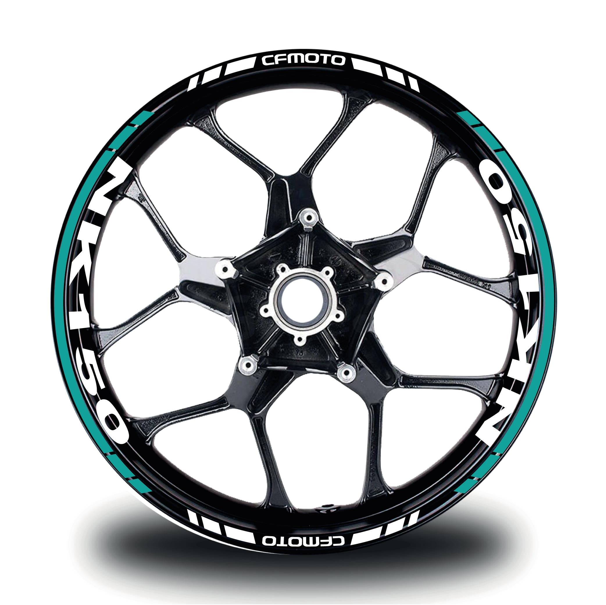150 NKCFMOTO 150NK Takım Jant Sticker Etiket Modeli Turkuaz Renk