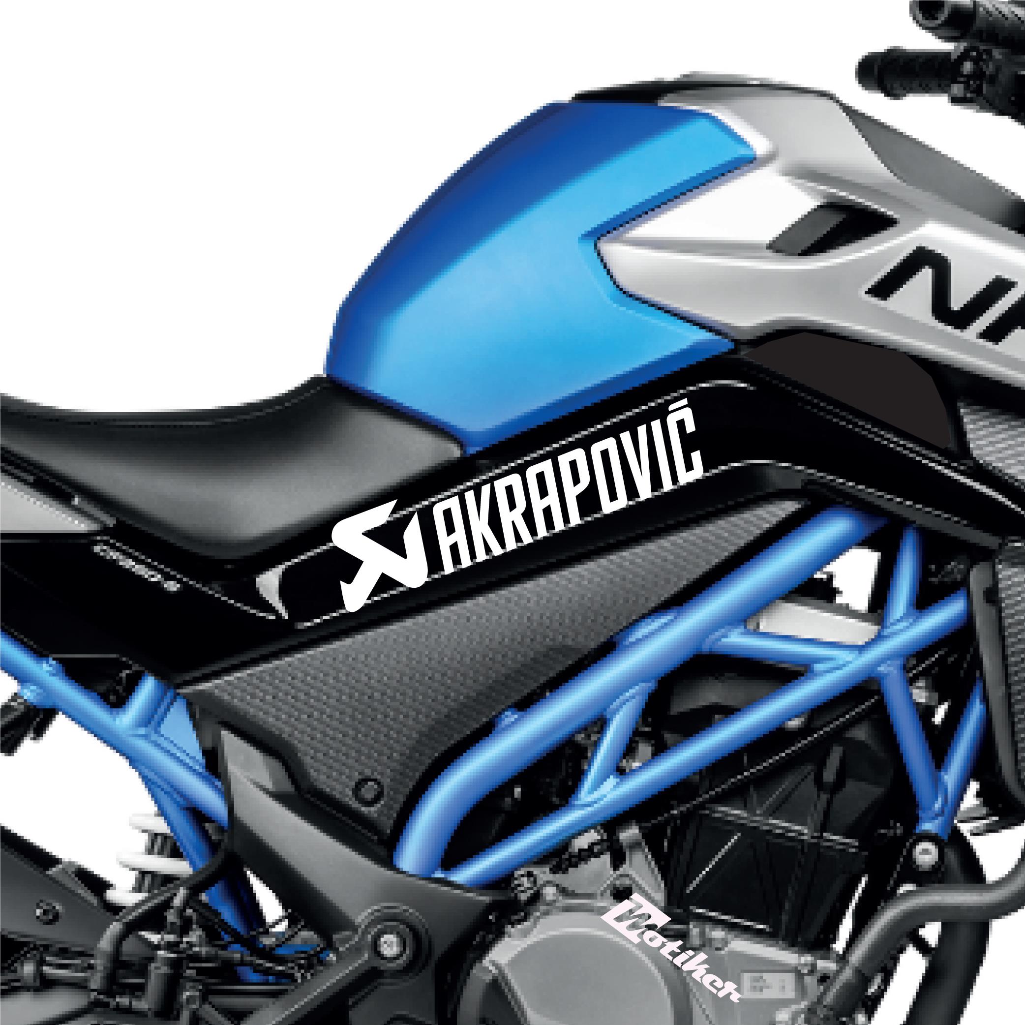 250 NKCFMOTO 250 NK Akrapovic Orta Şase Tasarım Motosiklet Sticker Etiket Modeli Beyaz