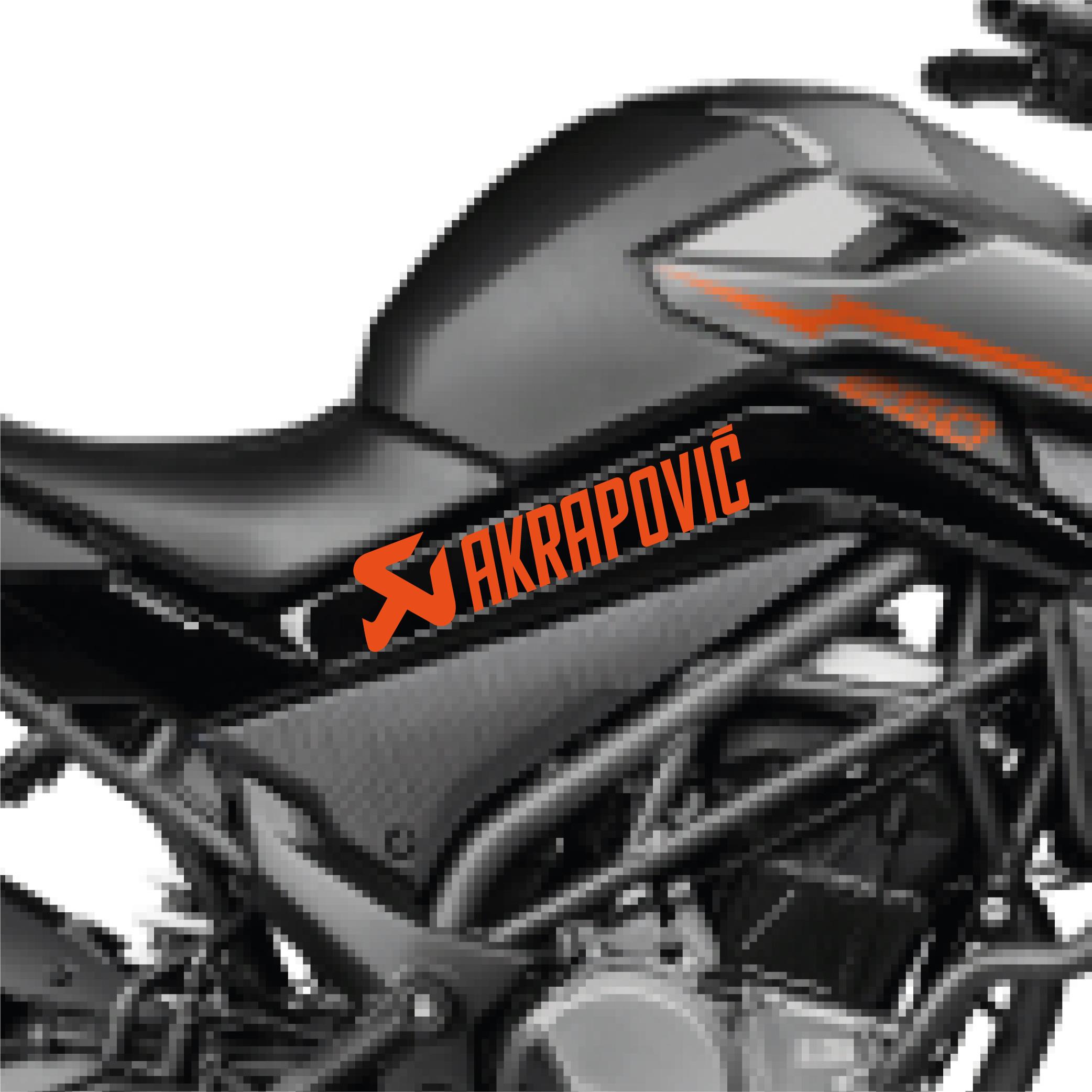 250 NKCFMOTO 250 NK Akrapovic Orta Şase Tasarım Motosiklet Sticker Etiket Modeli Turuncu