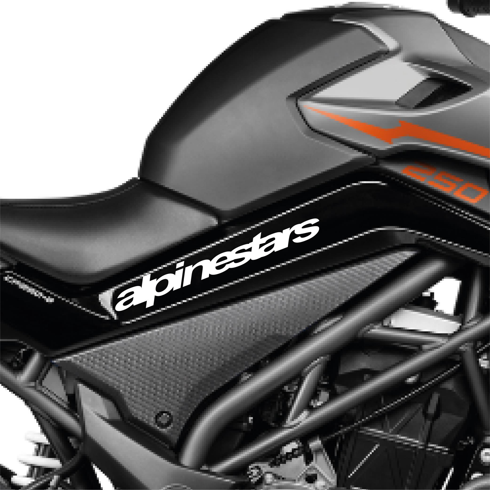 250 NKCFMOTO 250 NK Alpinestars Orta Şase Tasarım Motosiklet Sticker Etiket Modeli Beyaz