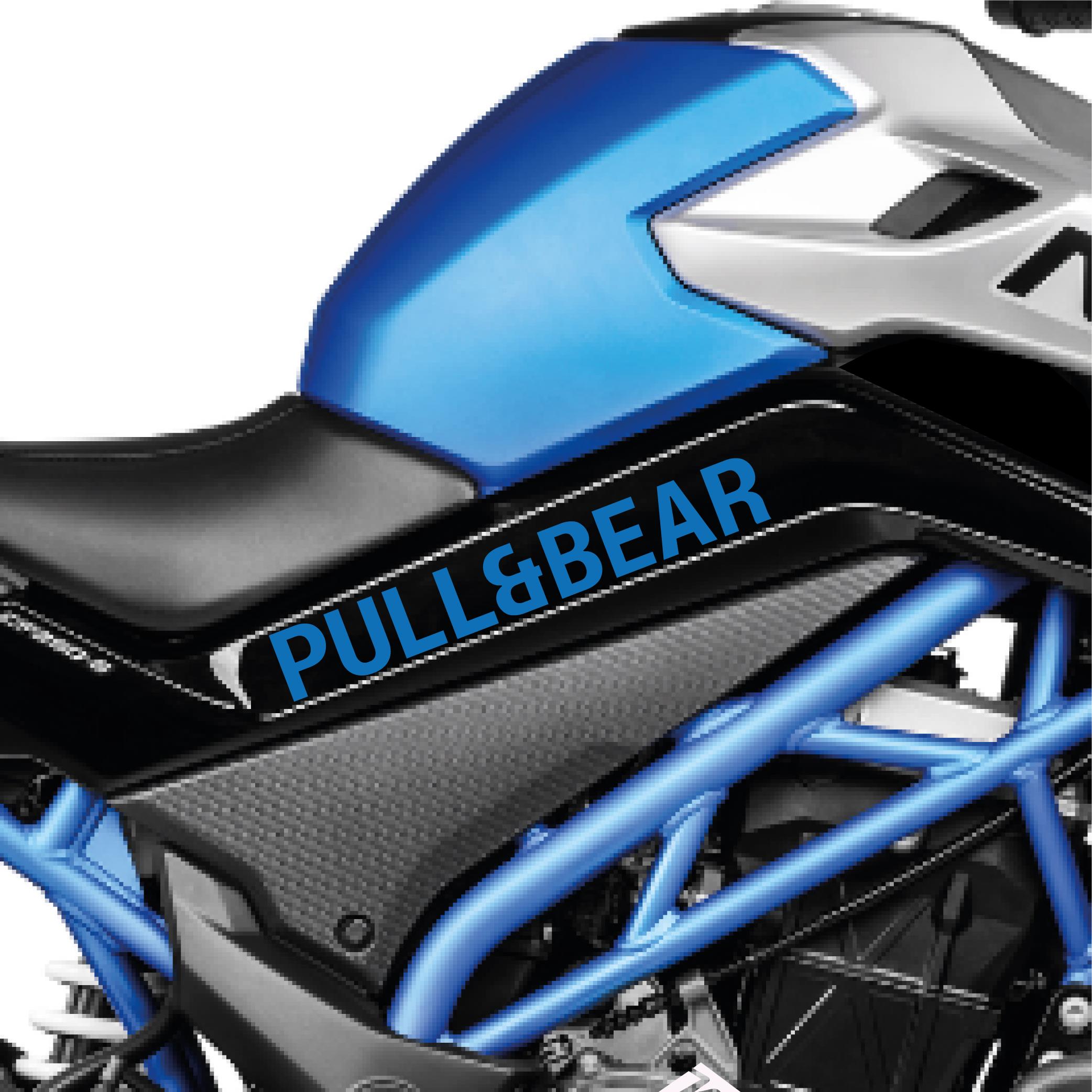 250 NKCFMOTO 250 NK Pull&Bear Orta Şase Tasarım Motosiklet Sticker Etiket Modeli Mavi