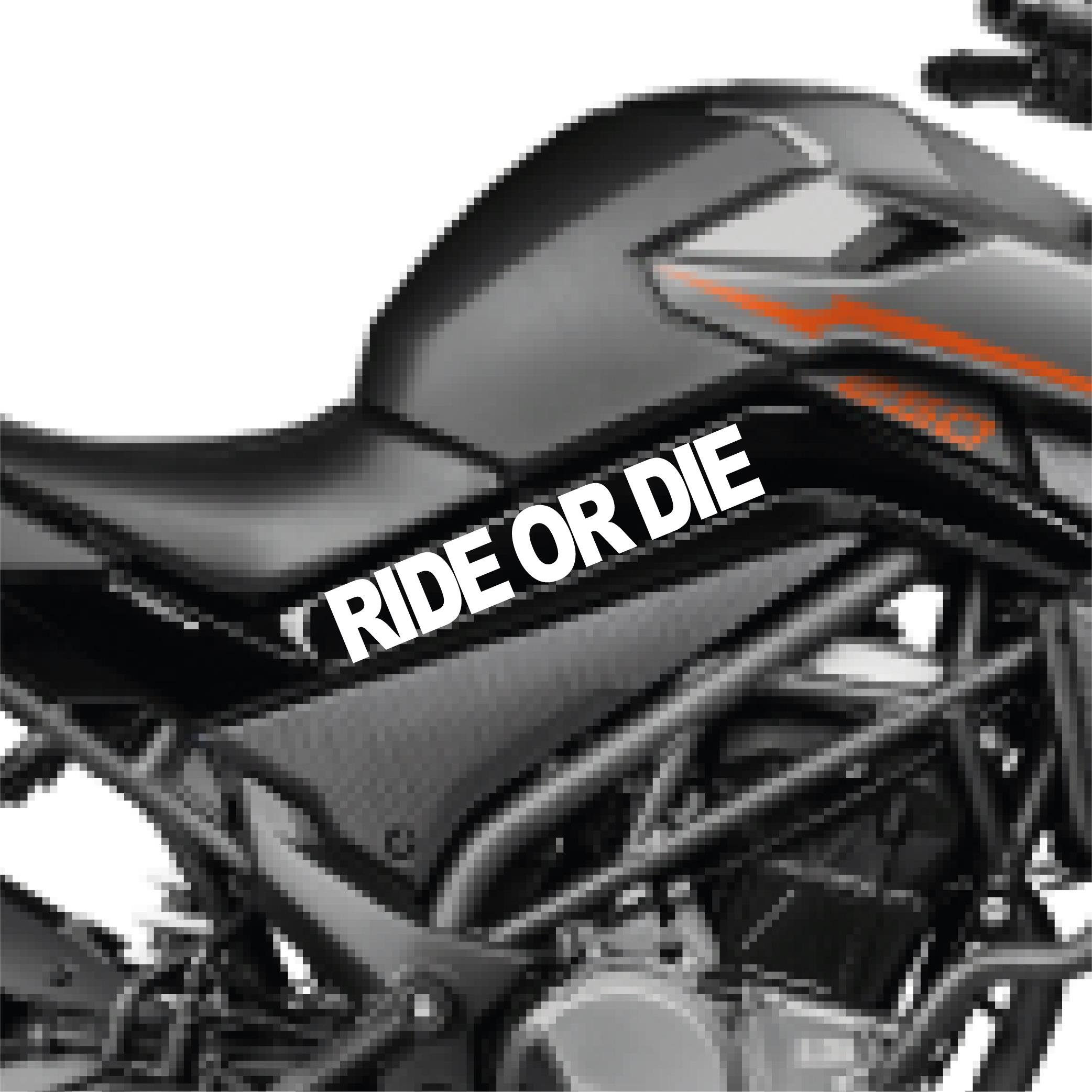 250 NKCFMOTO 250 NK Ride Or Die Orta Şase Tasarım Motosiklet Sticker Etiket Modeli Beyaz
