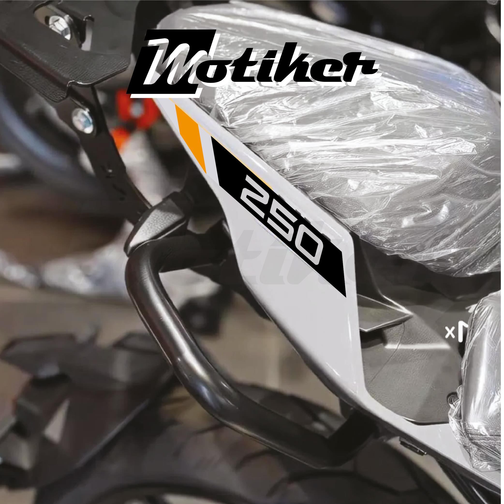250 NKCFMOTO 250NK 2018 / 2025 ARKA KUYRUK STICKER MODEL 5 SİYAH TURUNCU RENK
