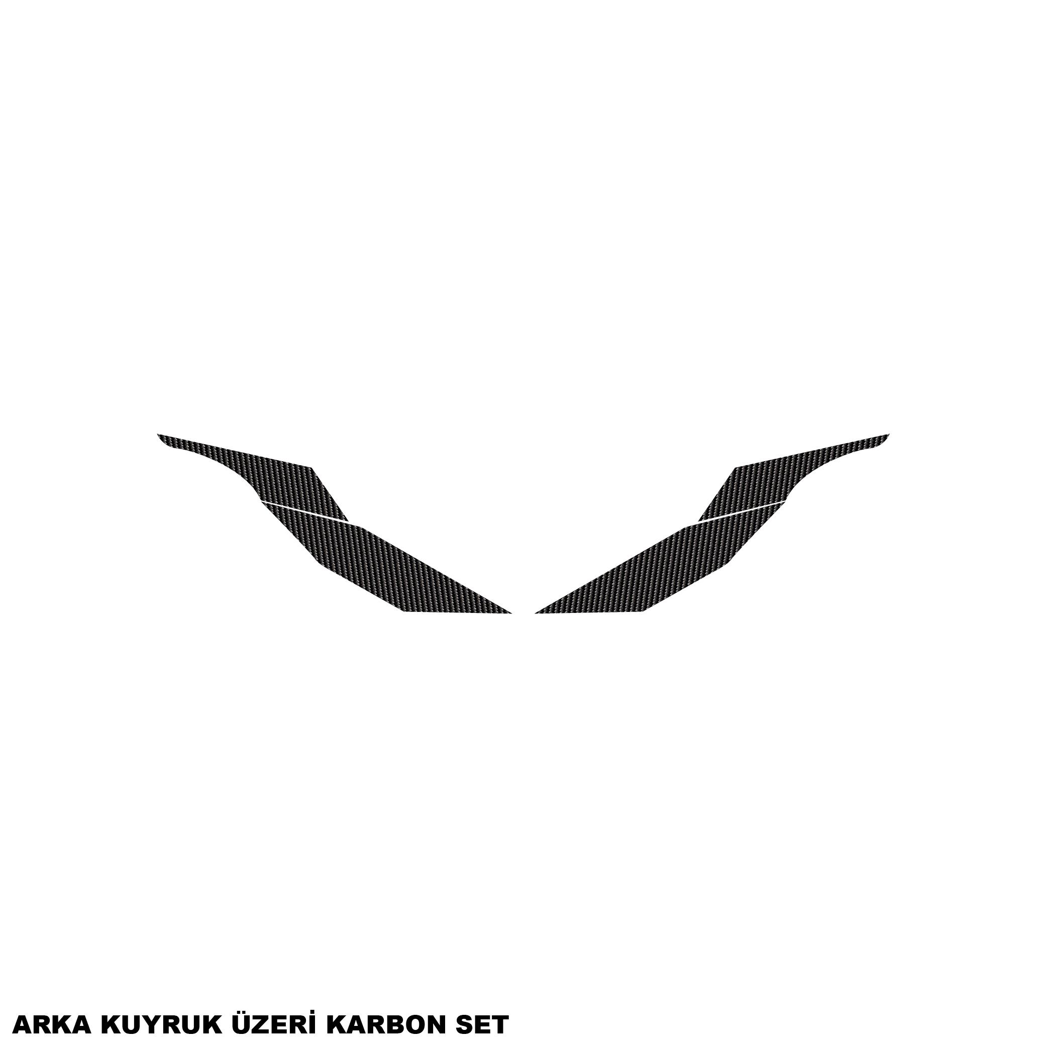 250 NKCFMOTO 250NK KARBON STICKER SET ARKA KUYRUK ÜZERİ PARÇALI KAPLAMA ETİKET MODELİ