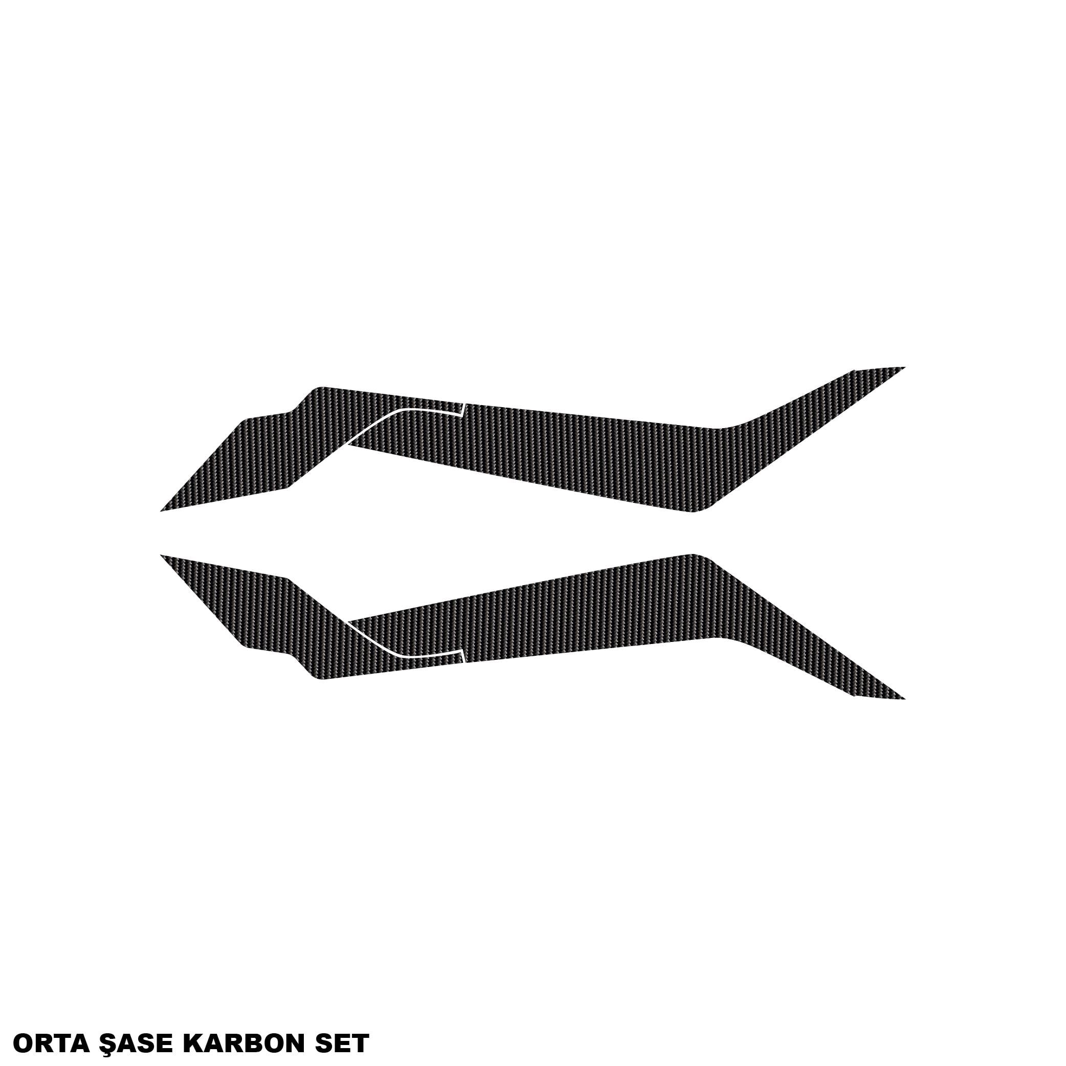250 NKCFMOTO 250NK KARBON STICKER SET ORTA ŞASE PARÇALI KAPLAMA ETİKET MODELİ
