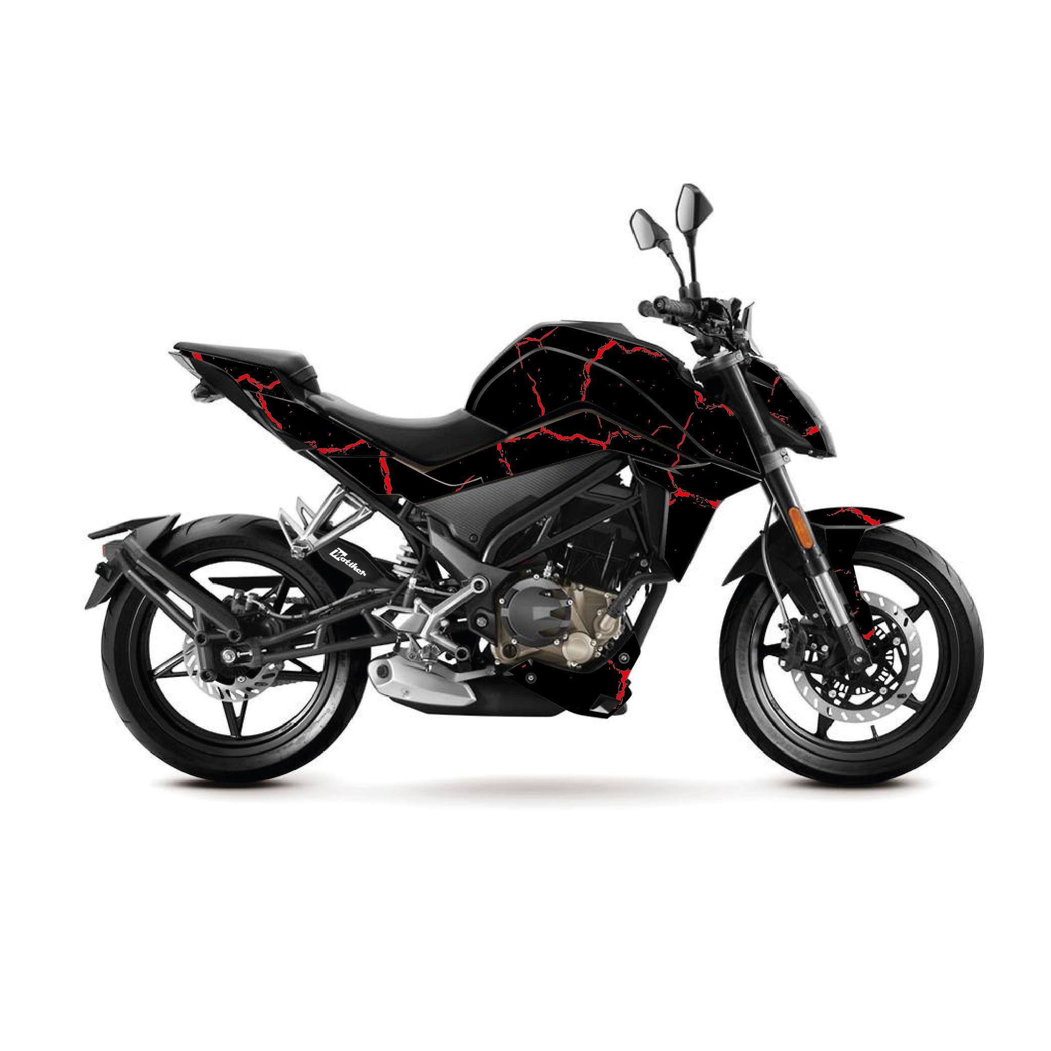 250 NKCFMOTO 250NK Sticker 2016-2022 Şimşek Kaplama Sticker Etiket Modeli