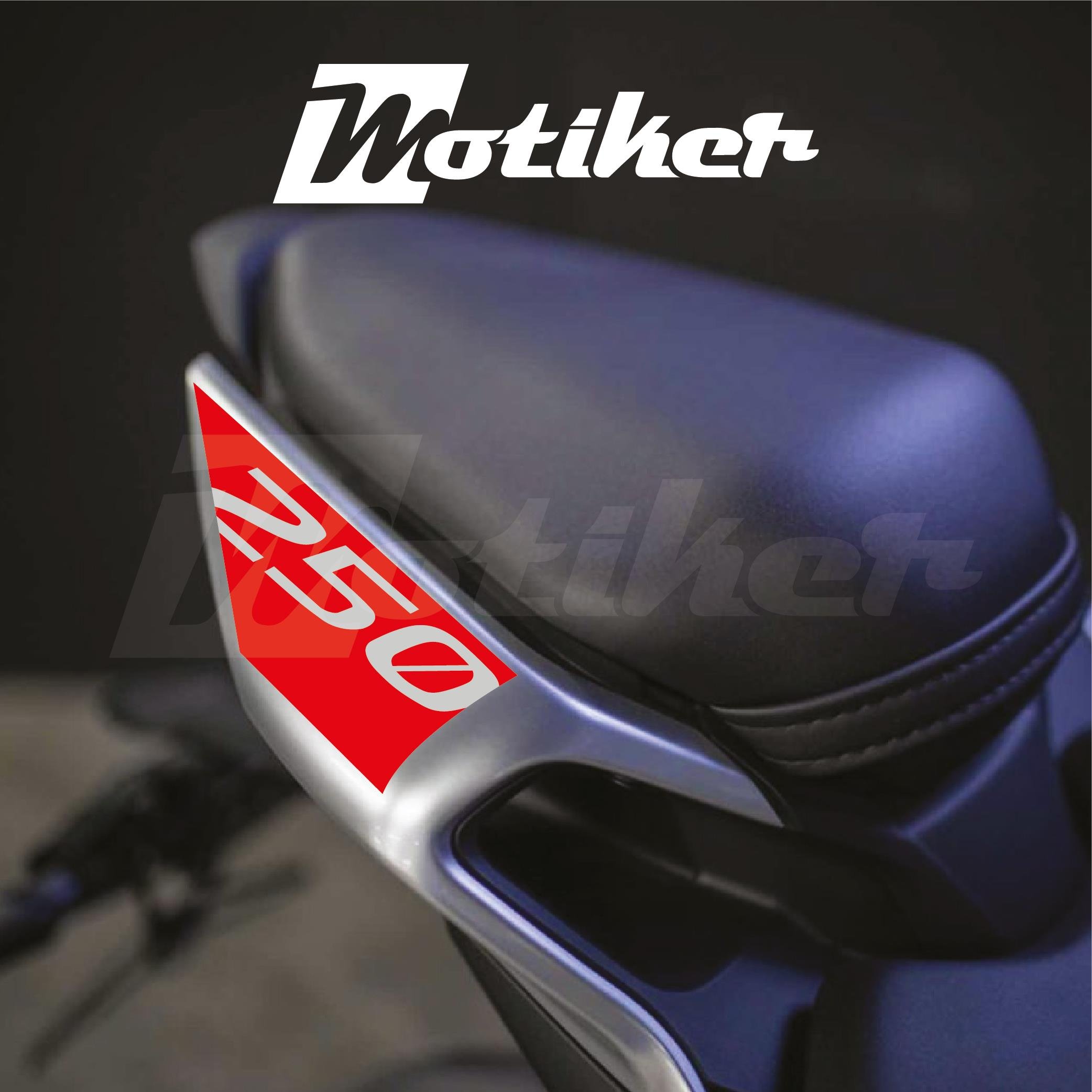 250SRCFMOTO 250SR ARKA KUYRUK STICKER MODEL 1 KIRMIZI RENK