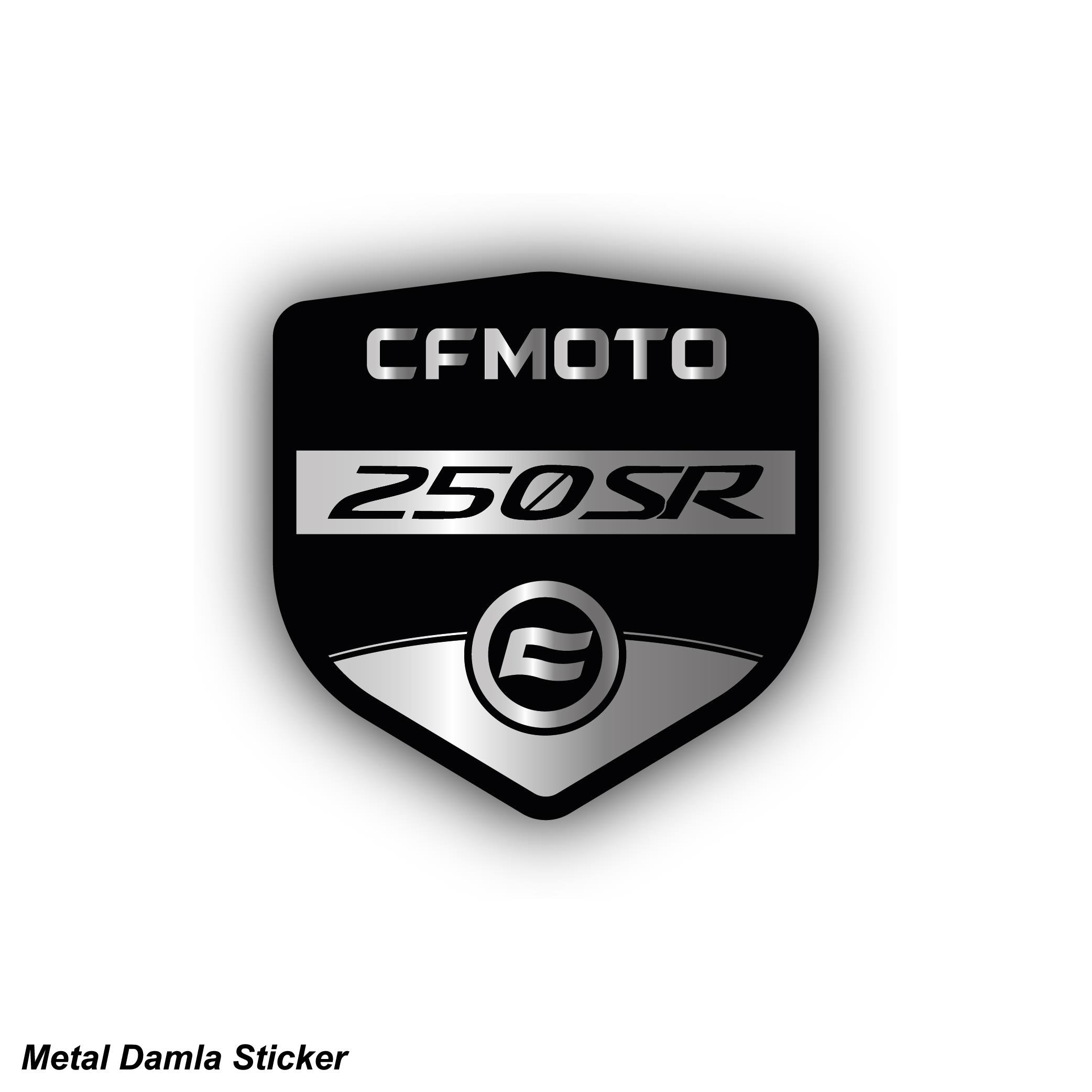 250SRCFMOTO 250SR METAL DAMLA STICKER ETİKET MODELİ 