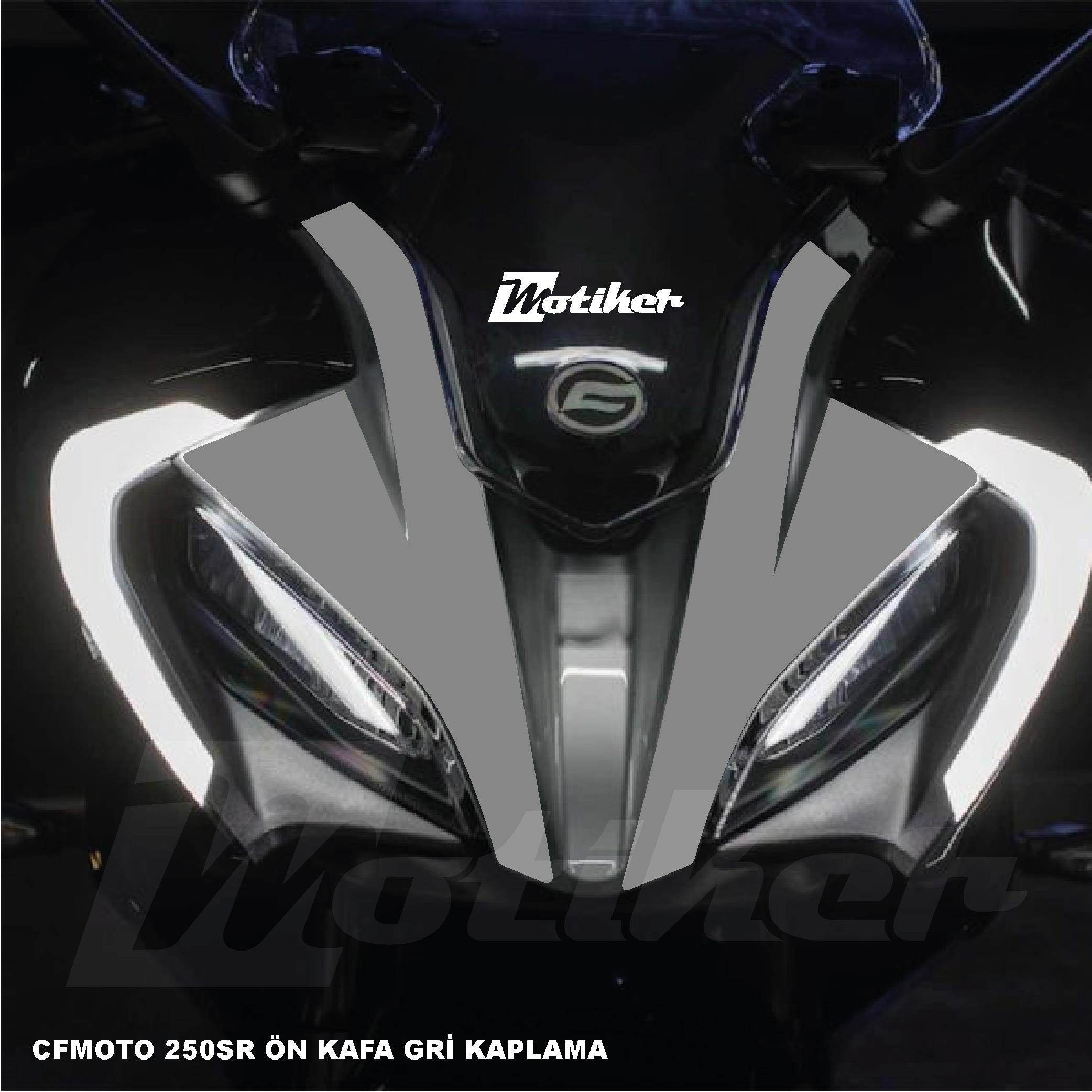 250SRCFMOTO 250SR Ön Kafa Kaplama Modeli Gri Renk  