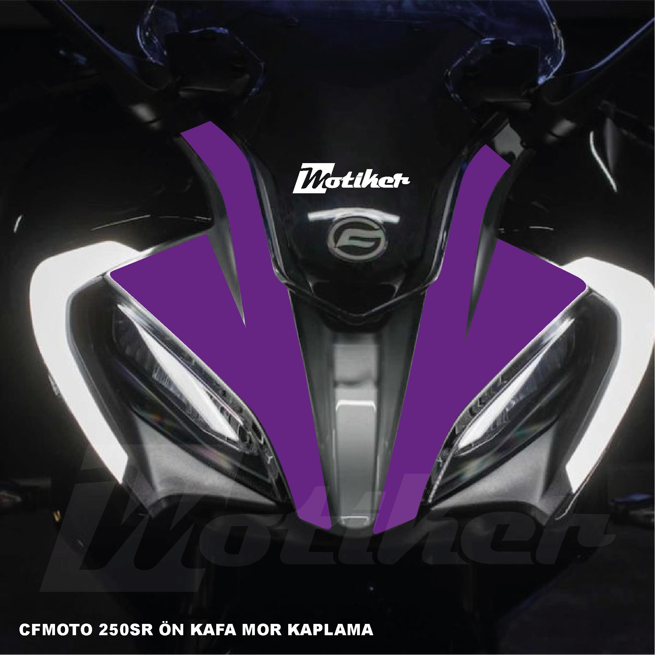 250SRCFMOTO 250SR Ön Kafa Kaplama Modeli Mor Renk  