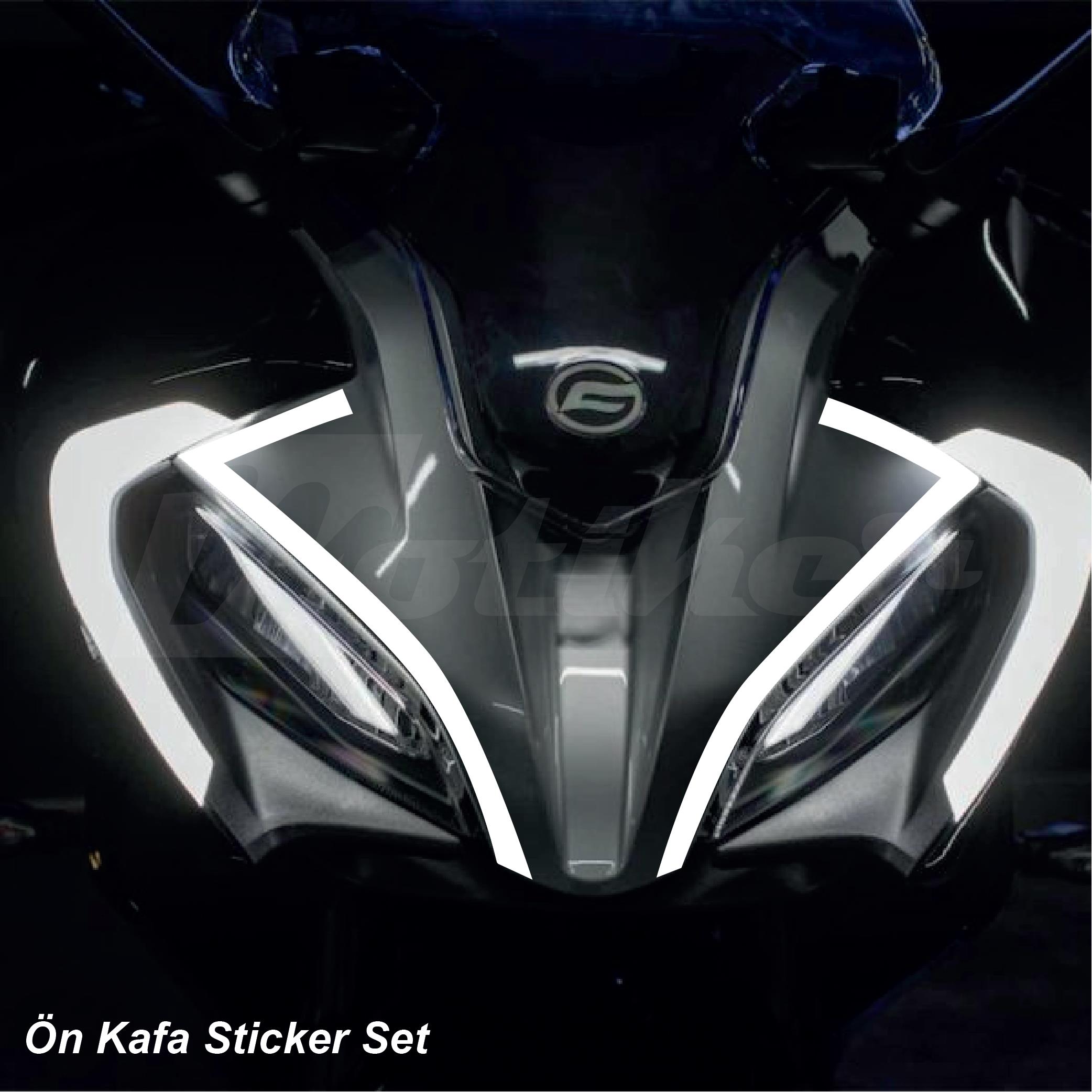 250SRCFMOTO 250SR Ön Kafa Sticker Etiket Modeli Beyaz