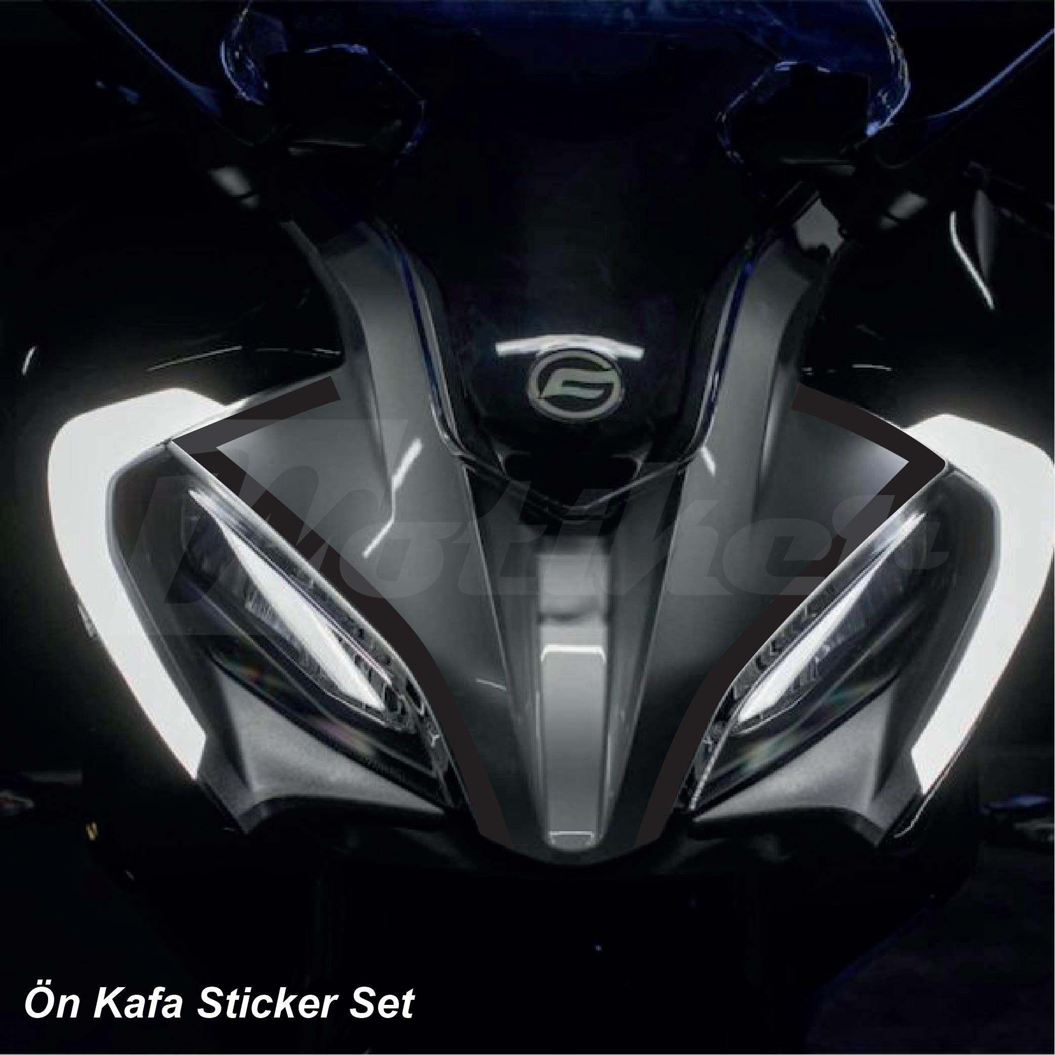 250SRCFMOTO 250SR Ön Kafa Sticker Etiket Modeli Siyah