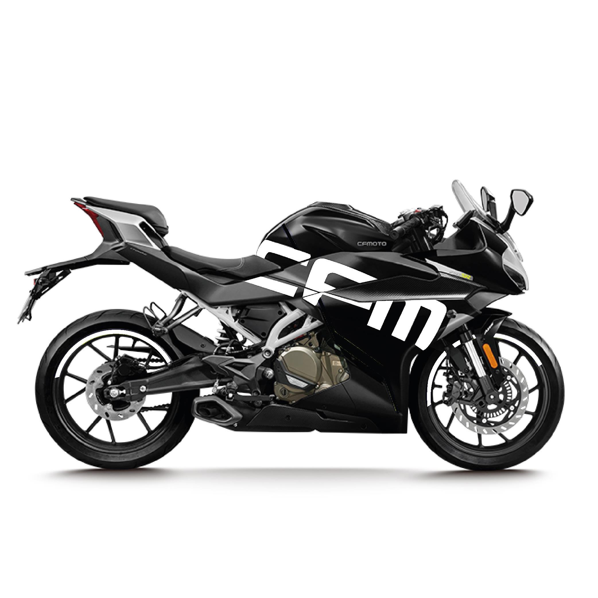 CFMOTO 250SR Sticker Yan Grenaj & Jant Dışı Yarım Daire Beyaz