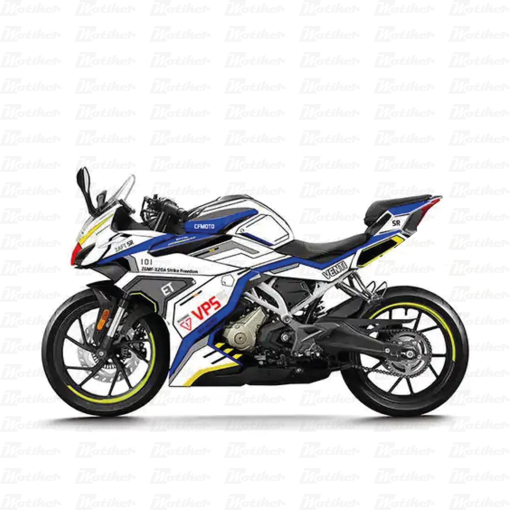 250SRCFMOTO 250SR VPS Sticker Parçalı Motosiklet Kaplama Etiket Modeli